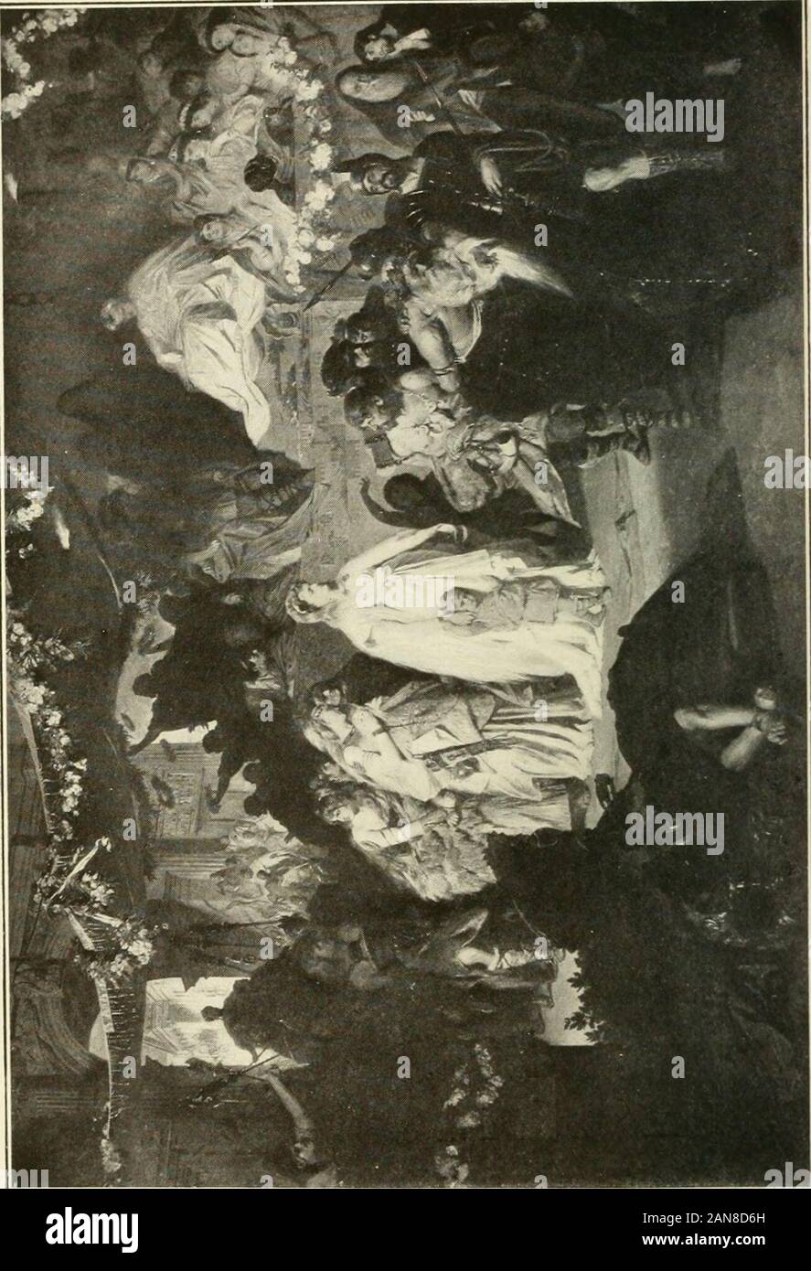 Die Geschichte der Welt; eine Geschichte der Welt in Geschichte, Lied und Kunst, edby Eva März Tappan. AA 000 877 423 4. THUSNELDA IN DER TRIUMPHALPROCESSION DES GERMANICUS VON KARL THEODOR von PILOTY (geboren in München, Oktober, 1826. Es starb, 21. Juli, habe ich die folgende Beschreibung wird durch den Künstler selbst: - Der Kaiser Tiberius, umgeben durch seine Höflinge (Favoriten, Gemeinderäte, Weißmetall, Senatoren, und römische Frauen), hat seinen Platz auf der Tribüne unter einem Vordach ausbreiten, um, dass der Siegeszug des Germanicus (theEmperors Neffe, gerade von einem successfulcampaign in Deutschland zurückgekehrt ist) kann p Stockfoto