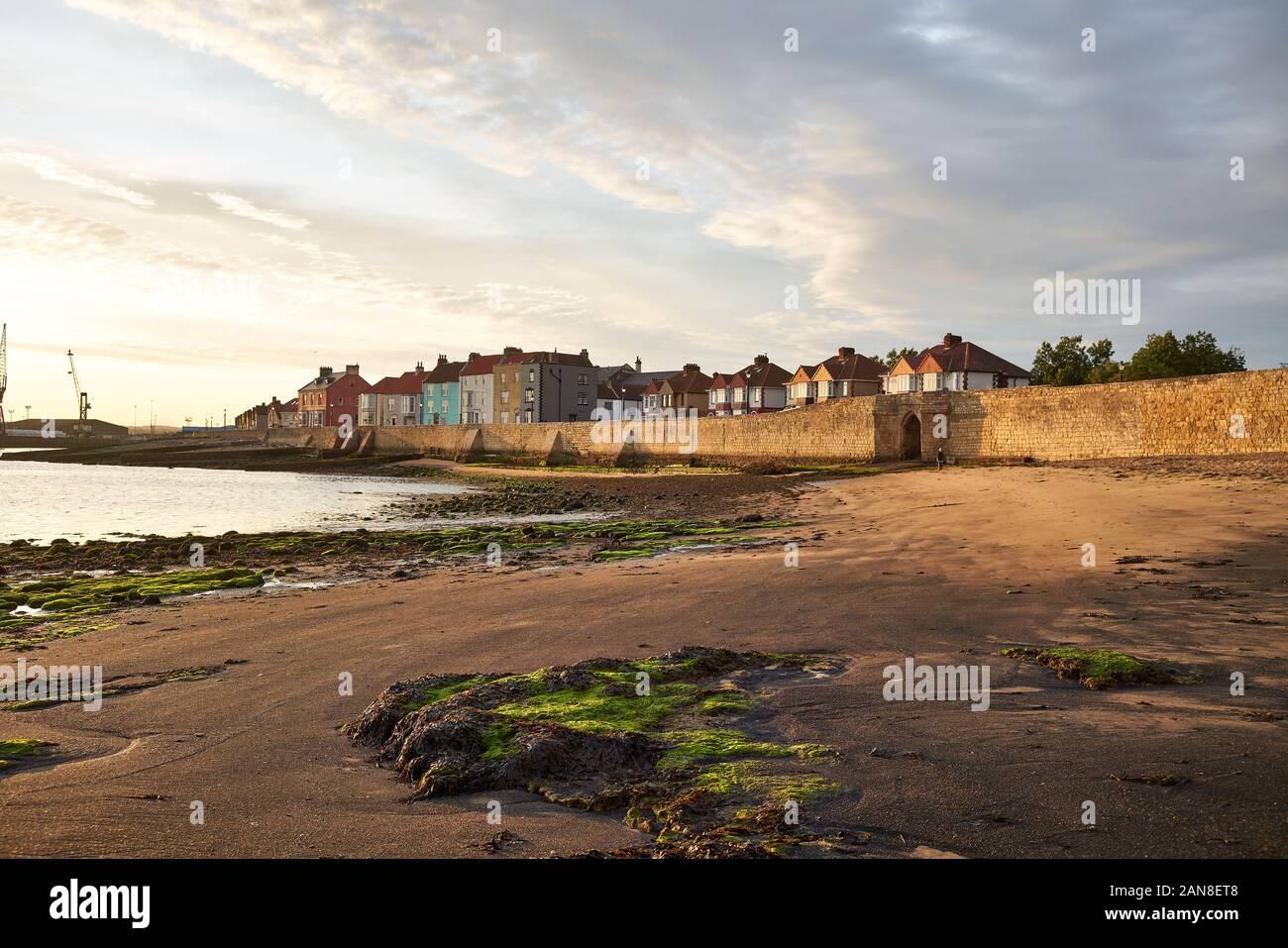 Ein Blick auf die historische Landspitze in Hartlepool, England. Stockfoto