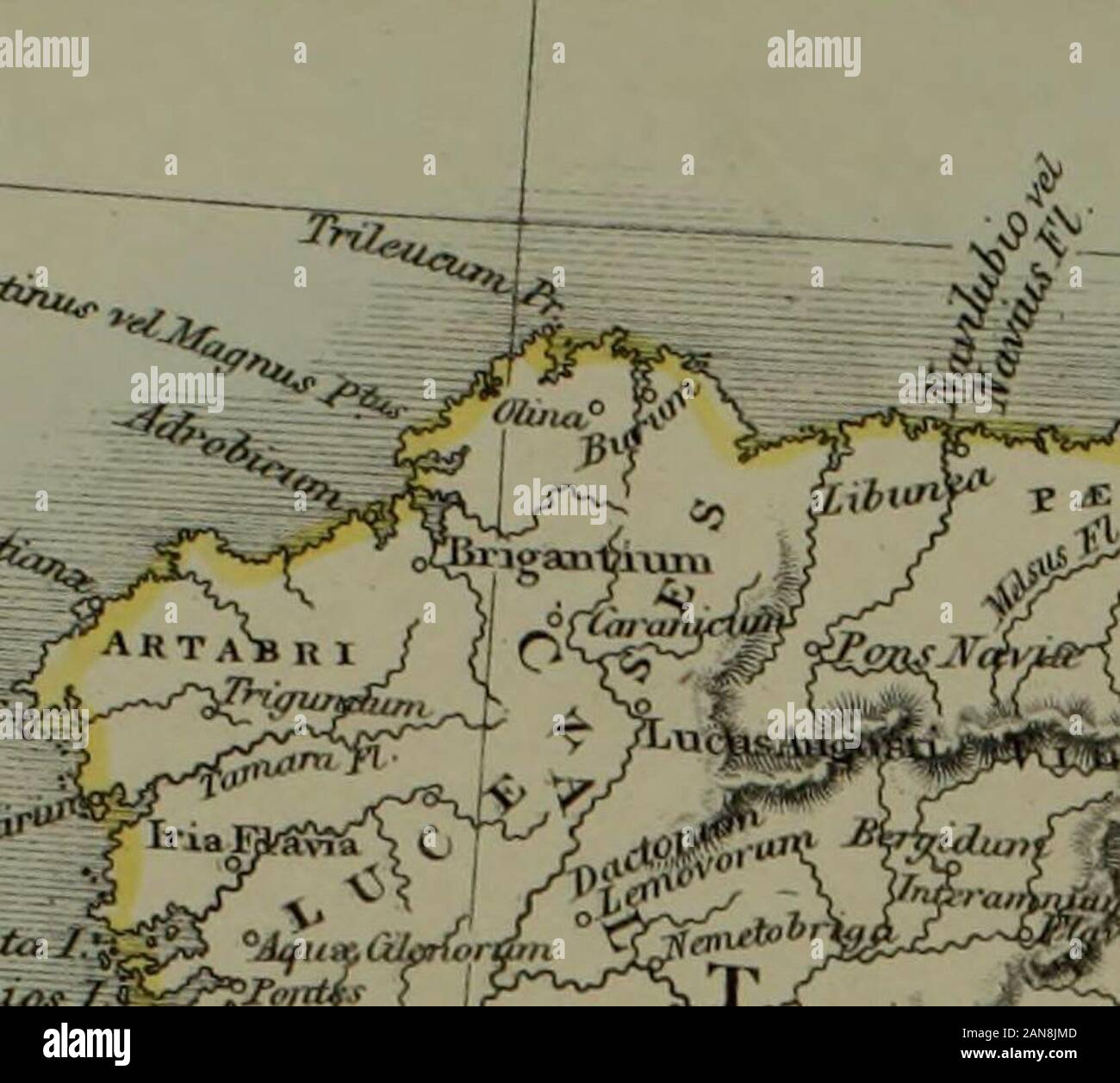 Ein klassischer Atlas, antike Geographie zu veranschaulichen: In 25 Karten, zeigt die verschiedenen Bereiche der Welt, wie sie in der Antike bekannt, komponiert aus den authentischsten Quellen: Mit einem Index der antiken und modernen Namen. BLISIIFP BV W. TEOl einer JrV&lt;* " * u^-J * - p6 ra/u*o "". O C E A N V S C A i4-&-^ "L/J//it-AST/pryiqa C7/,7 7^ WS-id-L^U^^ ikttramnih Kranke ist ein? * Ich habe 3 Vltoyes/o. /K^e Si /, 4*.* Vfl/Artl/il, j" j/l&i Alaeca v e s c | ii ak ii • ^h*^ trdm Pvrenaum liurius H X^CalJ Tol" muu&gt; uin O LfCjragu. s * ^J^ r s Guiiniarius^ Allliihii... turl. j,. tl^^", "-. Stockfoto