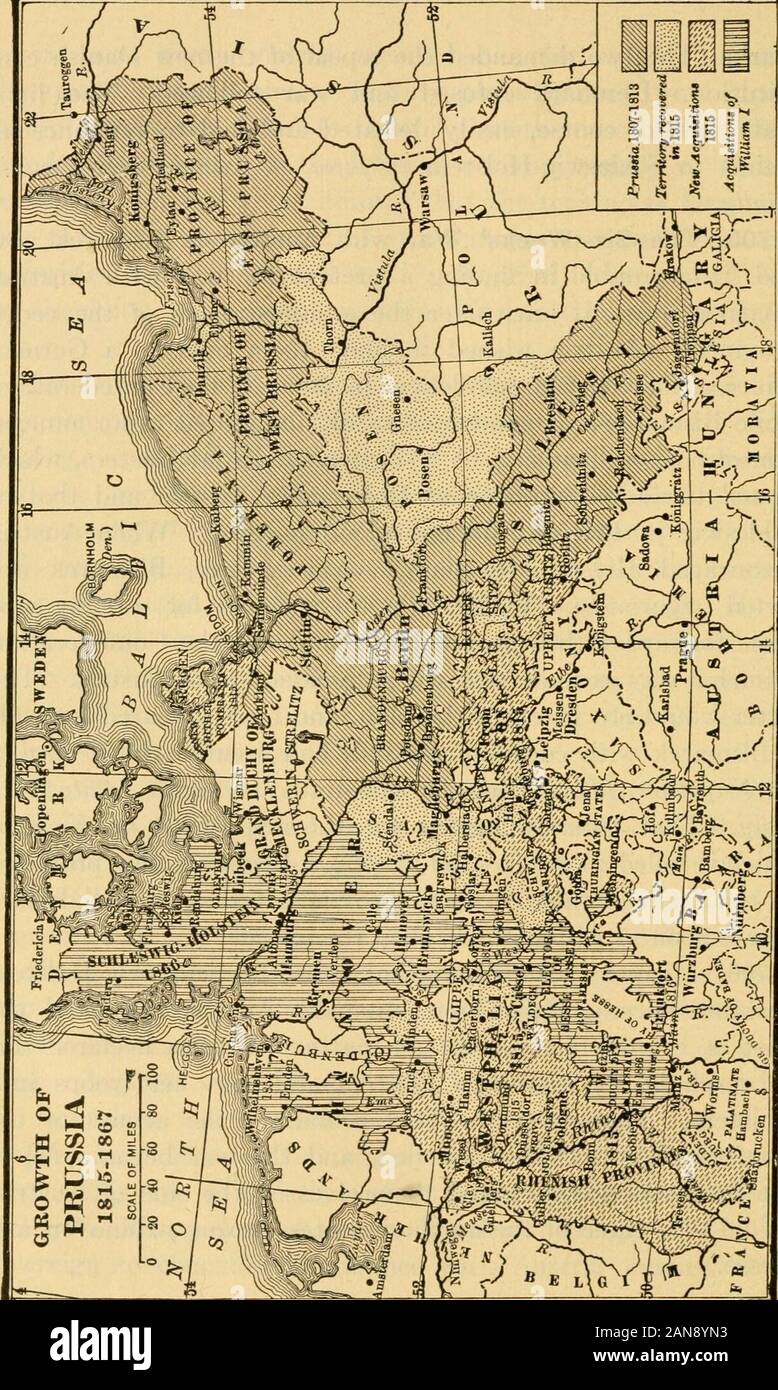 Die moderne Welt, von Karl dem Großen bis in die heutige Zeit; mit einer vorläufigen Umfrage der Antike. mir einen Vorschlag der Confederationin so zu organisieren wie das Schwergewicht von Österreich zu zerstören. Diese würde nicht zu dem Plan hören, und beide vorbereitet für den Krieg. Bismarck mit Begabung hatte die neutralityof Napoleo 7 i III gesichert Dann verhandelte er einen geheimen Vertrag withItaly. Das Land sehnte sich nach dem Erwerb von Venetien, das im Jahr 1859 zu erhalten (§ 697). Bismarck jetzt promisedto der Italiener, dass österreichische Bundesland, wenn Sie würde, sobald Preußen declarewar Stockfoto