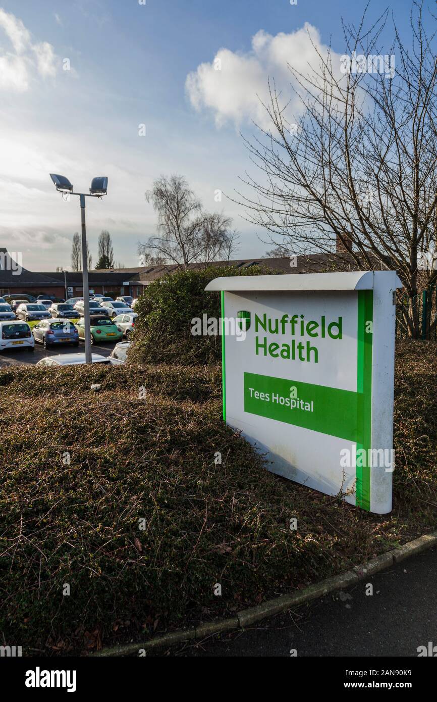 Nuffield Health T-Stücke Krankenhaus bei Junction Road, Norton, Stockton on Tees, England, Großbritannien Stockfoto
