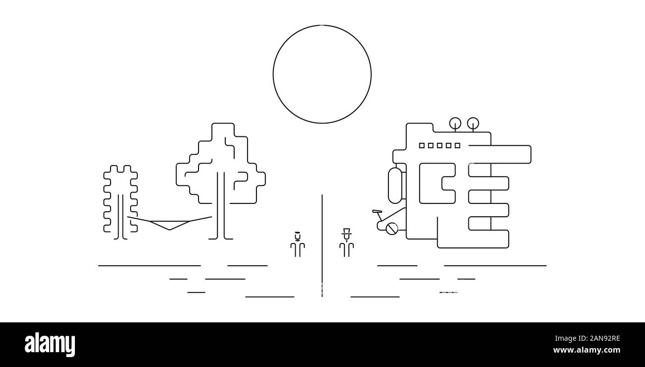 Einzigartige Illustration, die Ihrem Unternehmen helfen kann, angebaut Stock Vektor