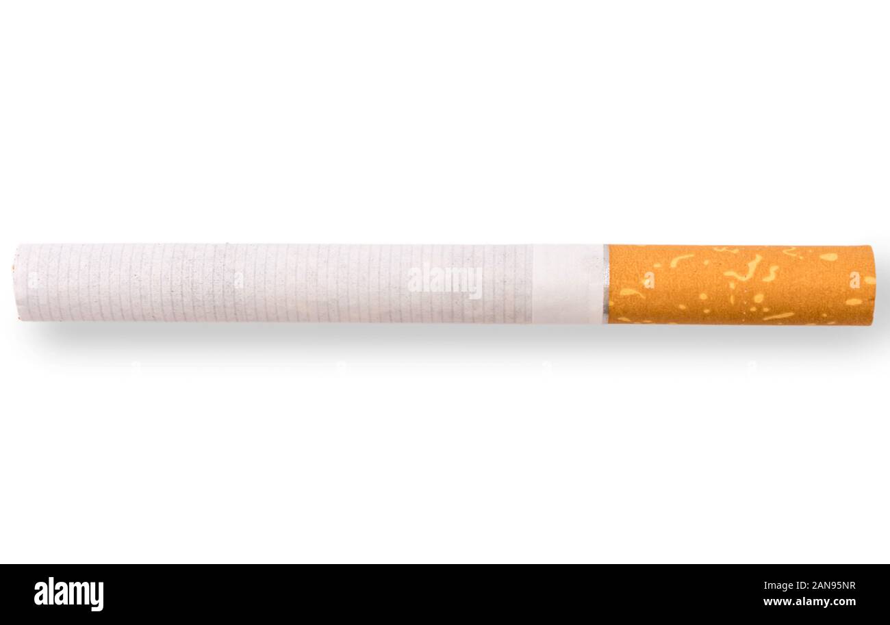 Isolierte Zigarette im Detail-Closeup Stockfoto