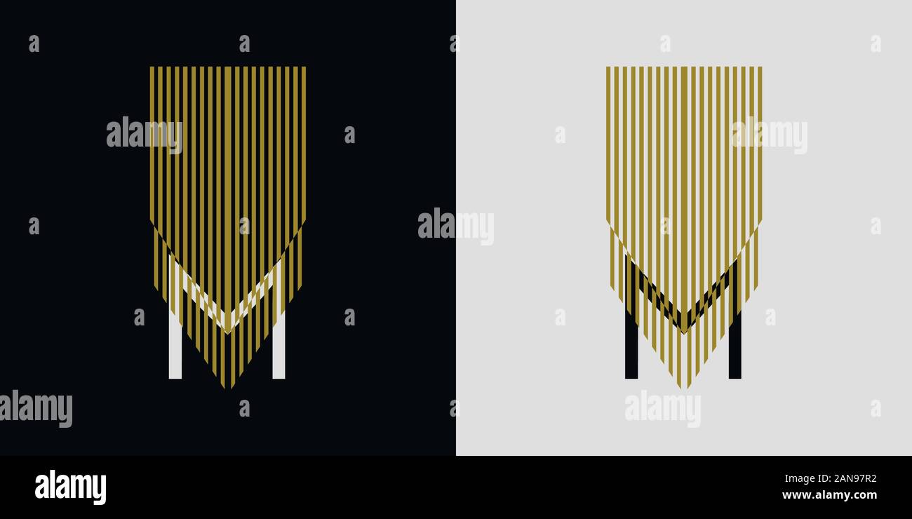 Einzigartige Logo, welches Ihrem Unternehmen helfen kann, angebaut Stock Vektor