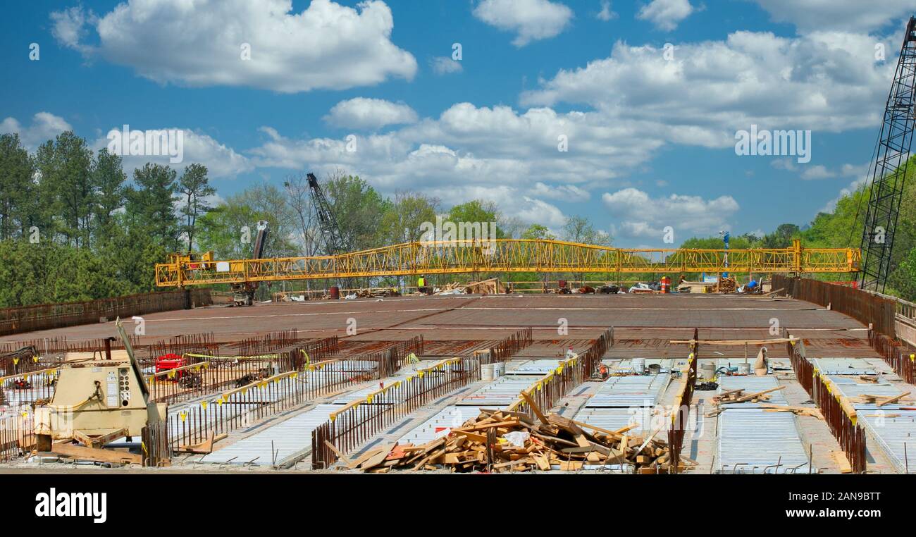 Neue Brücke Bau Stockfoto