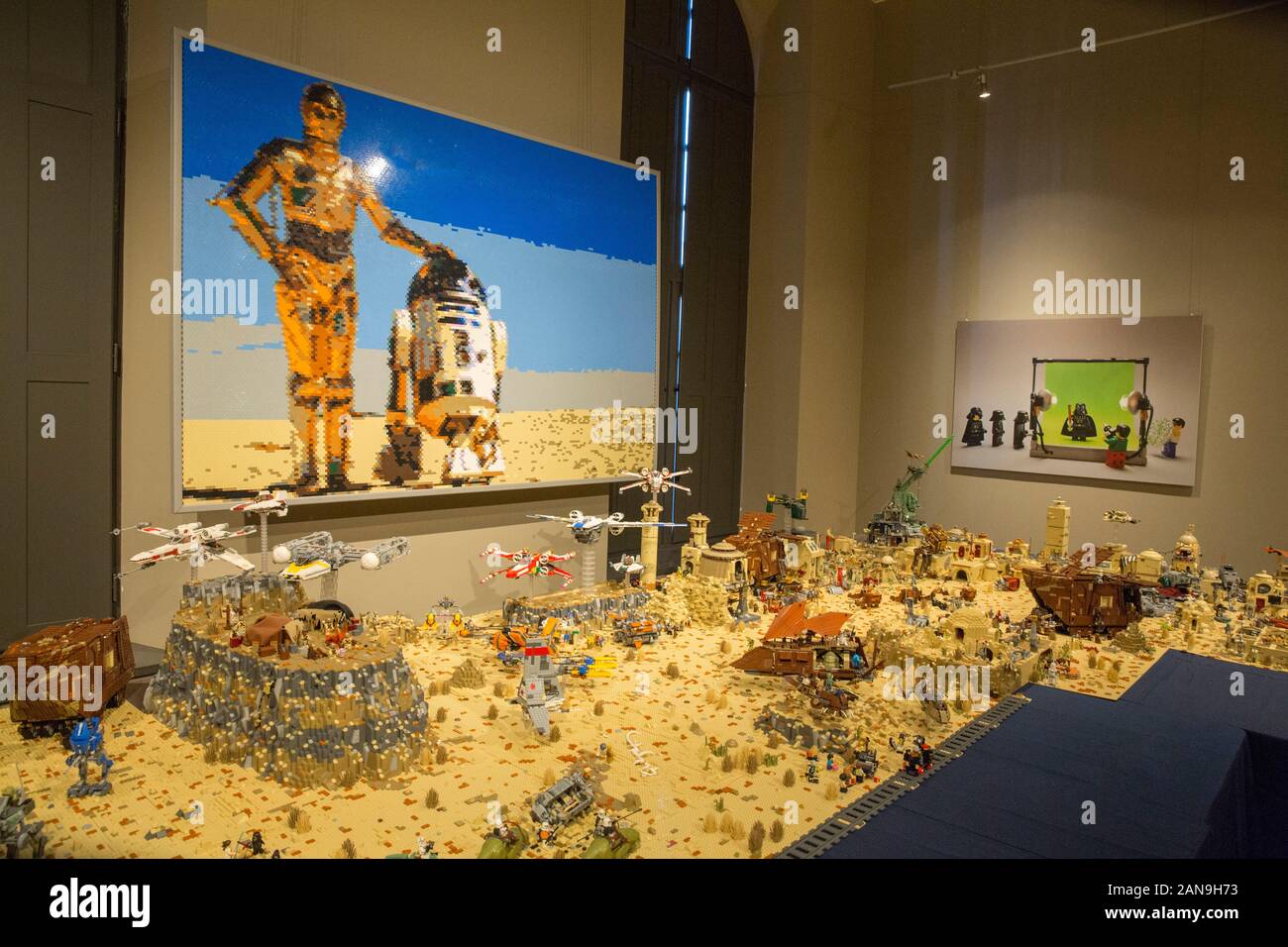 LEGO BRIKS IN FILMEN AUSSTELLUNG IN VERSAILLES, Frankreich Stockfoto