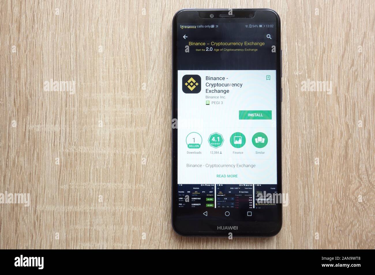 Binance Cryptocurrency Exchange App Bei Google Website Spielen Store Angezeigt Auf Huawei Y6 2018 Smartphone Stockfotografie Alamy