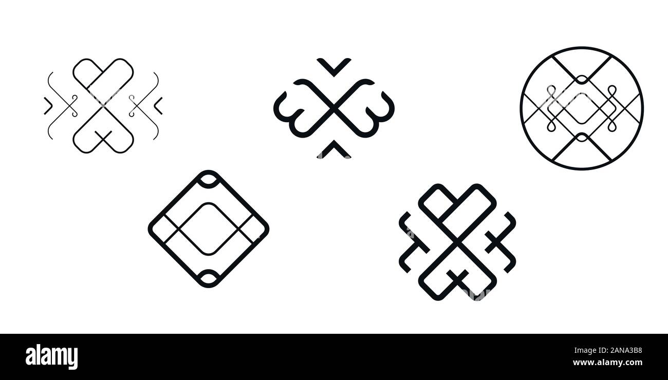 Einzigartige Logo, welches Ihrem Unternehmen helfen kann, angebaut Stock Vektor