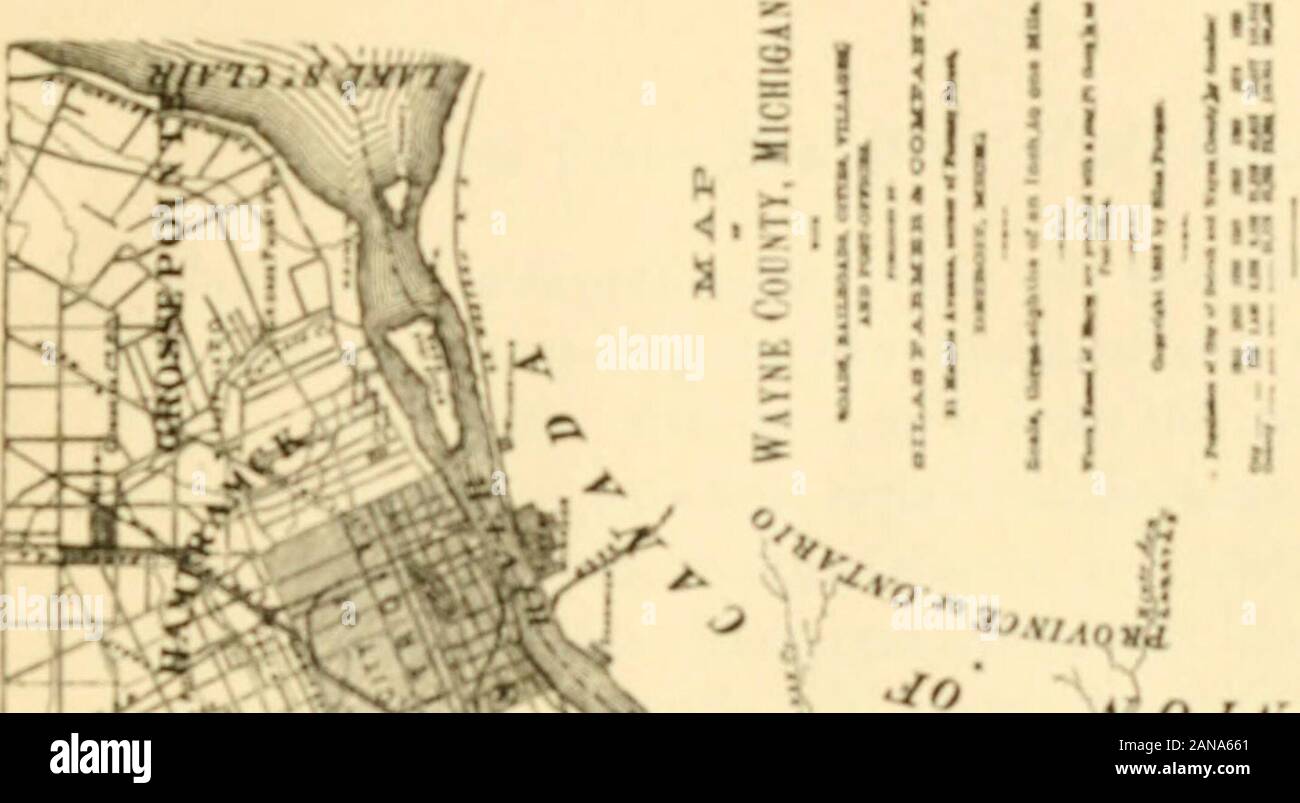 Guide und Souvenir von Detroit.. . Et, 7. An der Medizinischen Hochschule Detroit, 77. Michigan Central R. R. Depot, 67. Denkmal Soldaten, 5. Berg Elliott Cem. Eingang, 57. Städtischen Gerichte Gebäude, 73. Polizei Hauptquartier, 71. Pontiac Baum, 51. Post, 93. Öffentliche Bibliothek, 13. Eisenbahnbrücke Jefferson Ave., 47. Eisenbahn Fähranleger, 69.^ Siegel der Stadt, 34. Soldaten Denkmal, 5.St. Annes Katholische Kirche, 99.St. Johns Lutheran Church, 79.St. Johns S. E. in der Kirche, 21.St. Lukes Hospital, 103.St. Marys Hospital, 75.St. Peter und Paul Kirche, 41. Thompson Heim für alte Damen, 37. Unitarian Church, 2 Stockfoto