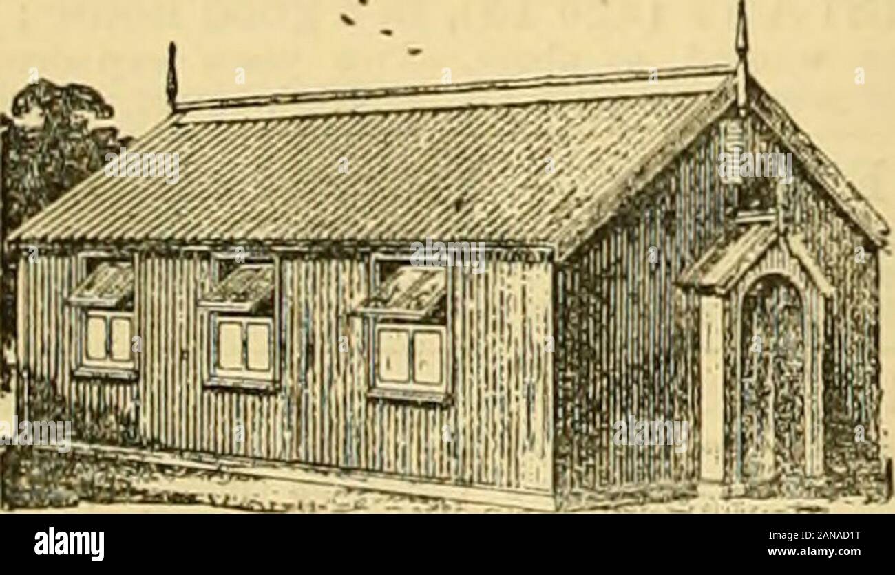 Die Gärtner' Chronik: Eine wöchentliche Illustrierte Zeitschrift über Gartenbau und verwandte Themen. Superior tragbaren Rahmen, dem großen Bestand zum sofortigen Einsatz bereit, gut gemacht, lackiert vier Mäntel, glasiert mit 21-g-Glas, Franko: - 1 - Lieht Rahmen, 4 x 6, 36 s. 6 Rf.; 2-Light Frame, 6x8, 58 s . ; 3-Light Frame, 12 x 6, 85". 6 Rf. Span-Dach Frames, 12 x 4, 4 £ 7 s. Sd. j 9 x 5, 3 £ 15 s.; 18 x 6. 6 £ 10 HARDY BRUIN* C 0.ST, Leicester Boulton & PAUL, Hersteller, NORWICH. Tragbare Bügeleisen und Gebäude aus Holz. Von Leasingverträgen für Eigenschaft. Krankenhaus, Schule, oder Mission. Illustrierter Katalog mit mehr als 100 des Stockfoto