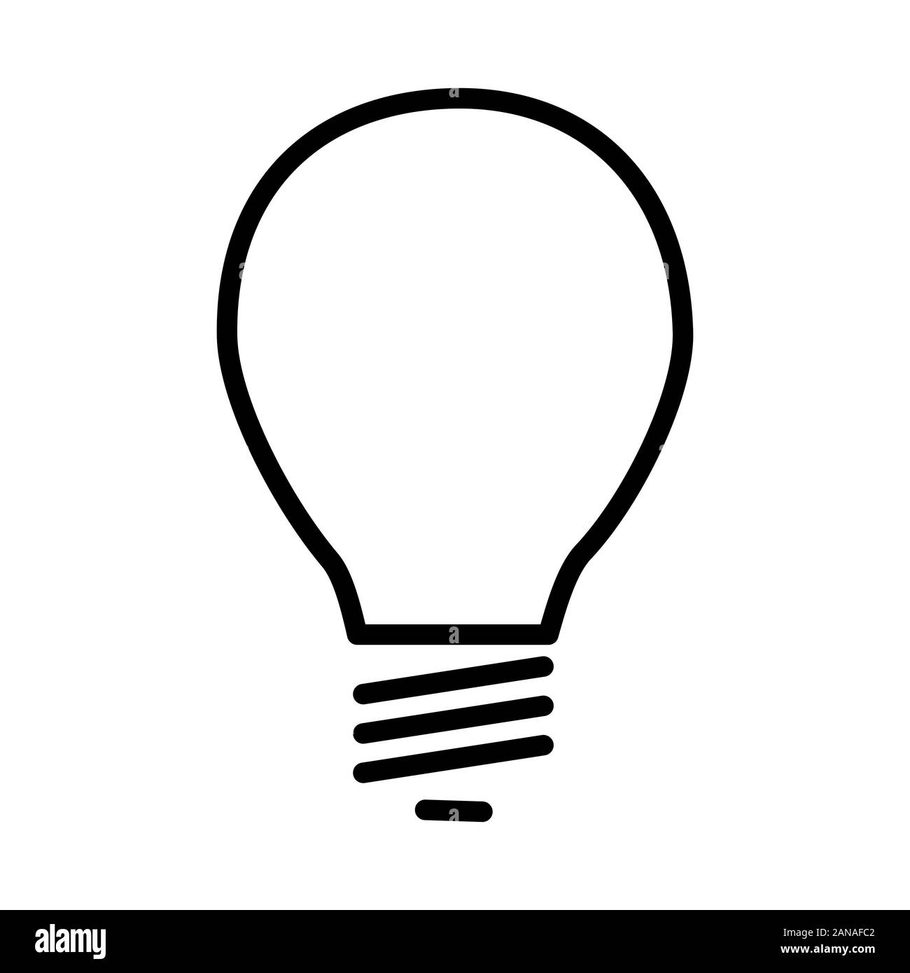 Symbol in einem einfachen Stil isoliert Glühbirne. Stock Vektor