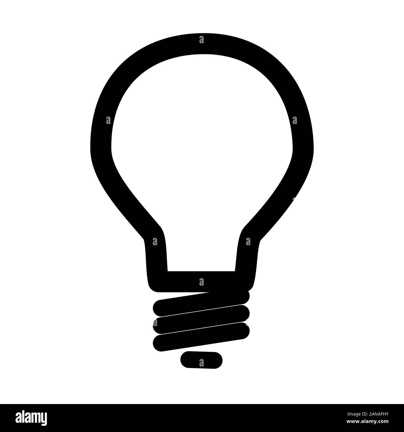 Symbol in einem einfachen Stil isoliert Glühbirne. Stock Vektor