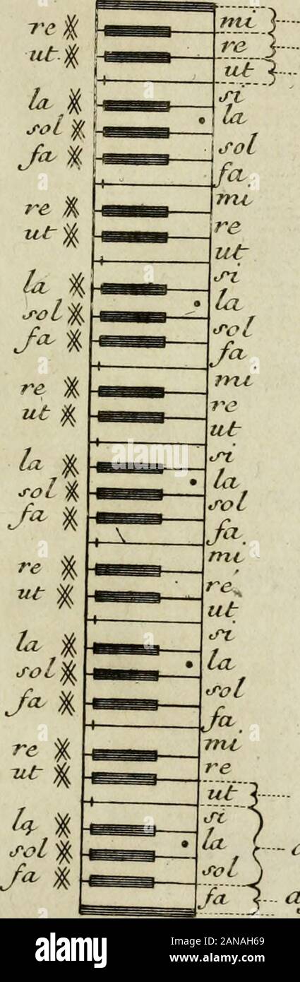 Notionaire; ou, Mémorial raisonné de ce qu'il y a d'utile et d'intéressant dans les connoissances acquises depuis la Création du Monde jusqu'à présentAvec zahlen en Taille-douce. té, cetteplume Attrappe les Cordes & z Les fait Fonner. Voyez Pag.6 z 9. Chaque Tonne ein trois Cordes, deux à luniflbn & La troi - fieme à lodave au^ defliis. Le Premier Clavier les fliit fon-ner toutes Trois-, Mais le fécond nen fait fonner quune eine lunilTon. n. r --&gt; bei Le joue affis, les mains Fell les Claviers: ceft linltru- ment des JDemoifelles à Marier & des Dames. rSans ravalement. Il fe fait de Trois fortes de Cla Stockfoto