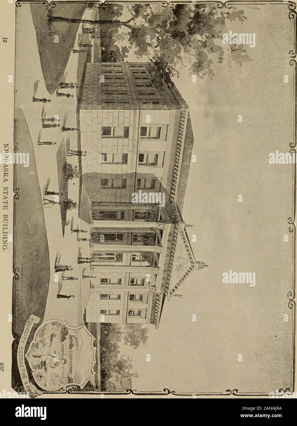 Der World Columbian Exposition, Chicago, 1893. e Nord Lagune und der bewaldeten Insel. Diese staatlichen Gebäuden, die benannt wurden und sohastily gelegen, sind von bemerkenswertem Interesse, eine Tatsache, die mehr apt ist zu berecognized durch ausländische Besucher als durch unsere eigenen Amerikaner. Theycontain Exponate der Ressourcen der Mitgliedstaaten, Club - Zimmer andretiring - Zimmer für die Menschen in den Staaten, und Zimmer für publiccomfort. In fast jedem Fall ihre Architektur ist Zeichen-ung Beginnd atum des Staates, den sie repräsentieren. Es ist fraglos truethat werden Sie die Zentrale für Orte der Begegnung. Bestellen Stockfoto