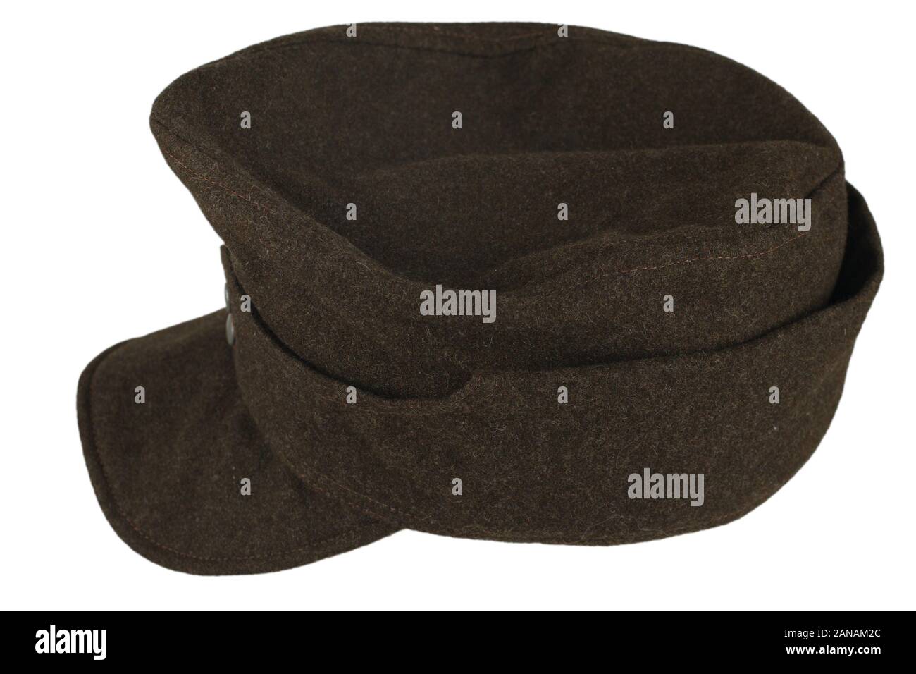 Die Nazi-deutschen Armee Infanterie einheitliches graues kepi Weltkrieg isoliert auf weißem Hintergrund Stockfoto