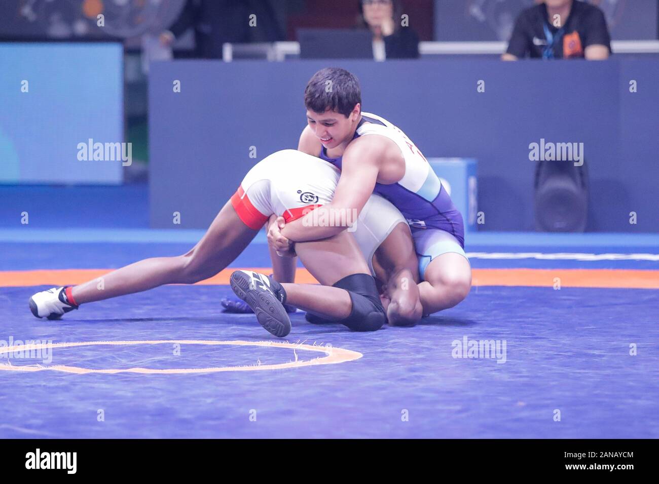 Roma, Italien, 16. Jan 2020, anshu anshu (Indien) bei 1° Ranking Reihe internationale Turnier - Tag 2 - Ringen - Credit: LPS/Luigi Mariani/Alamy leben Nachrichten Stockfoto