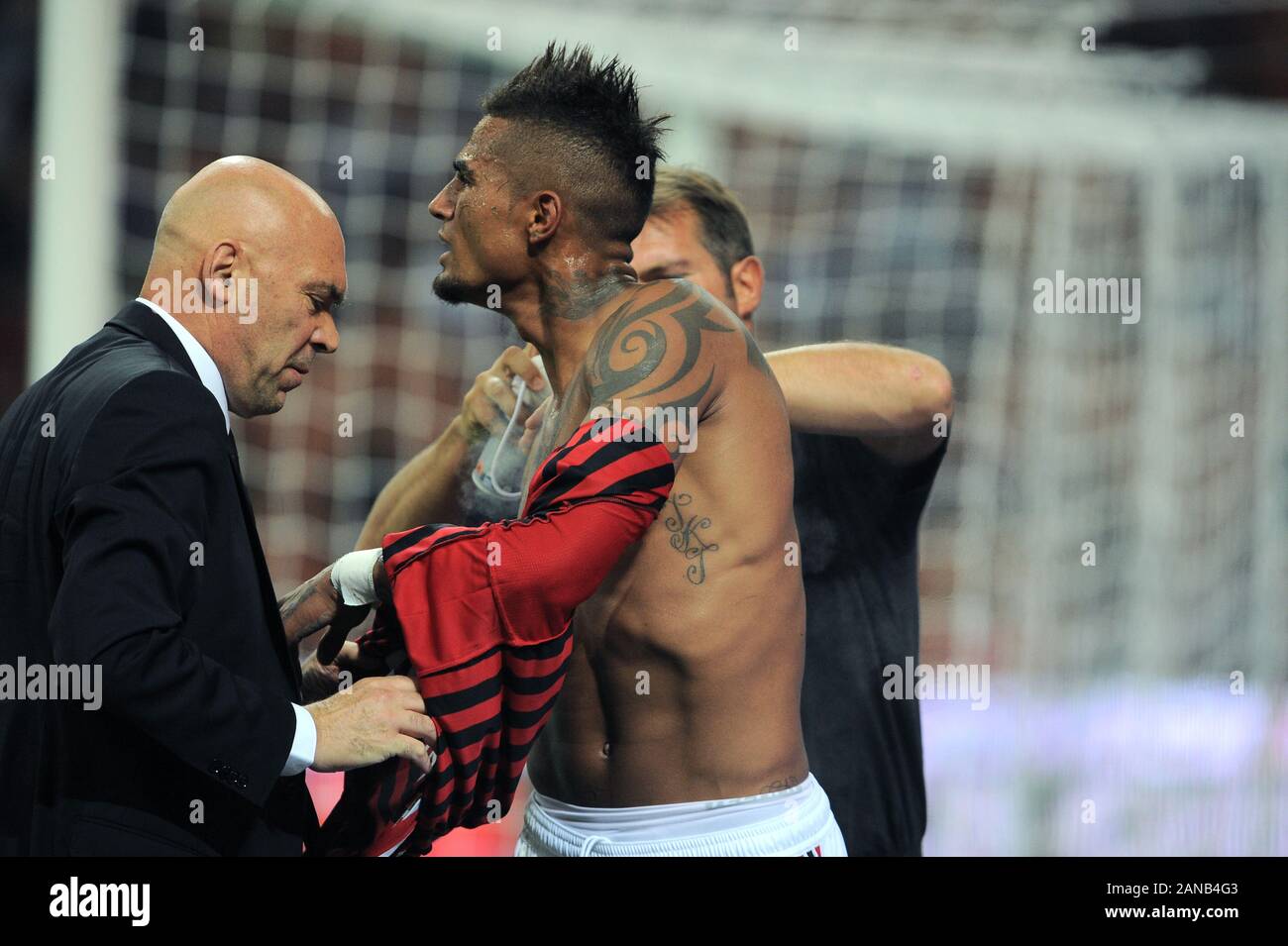 Mailand, Italien, 09. September 2011,'' San Siro Stadion, schweren Fußball-Meisterschaft ein 2011/2012, AC Mailand - SS Lazio: Kevin Prince Boateng während des Spiels Stockfoto