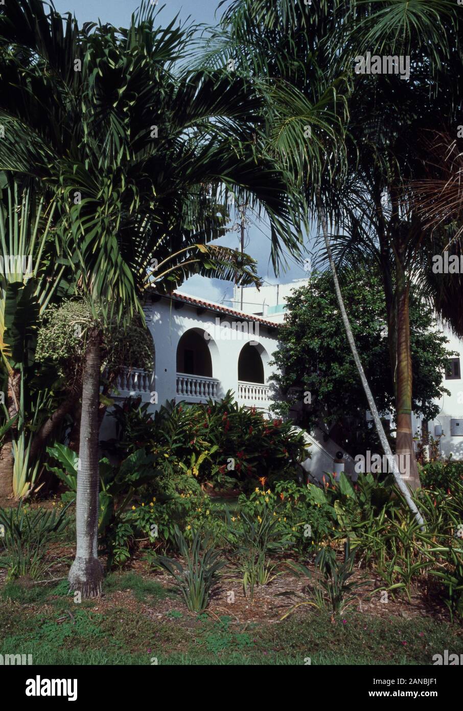 Historisches Gebäude im Alten San Juan, Puerto Rico, USA, Karibik Stockfoto