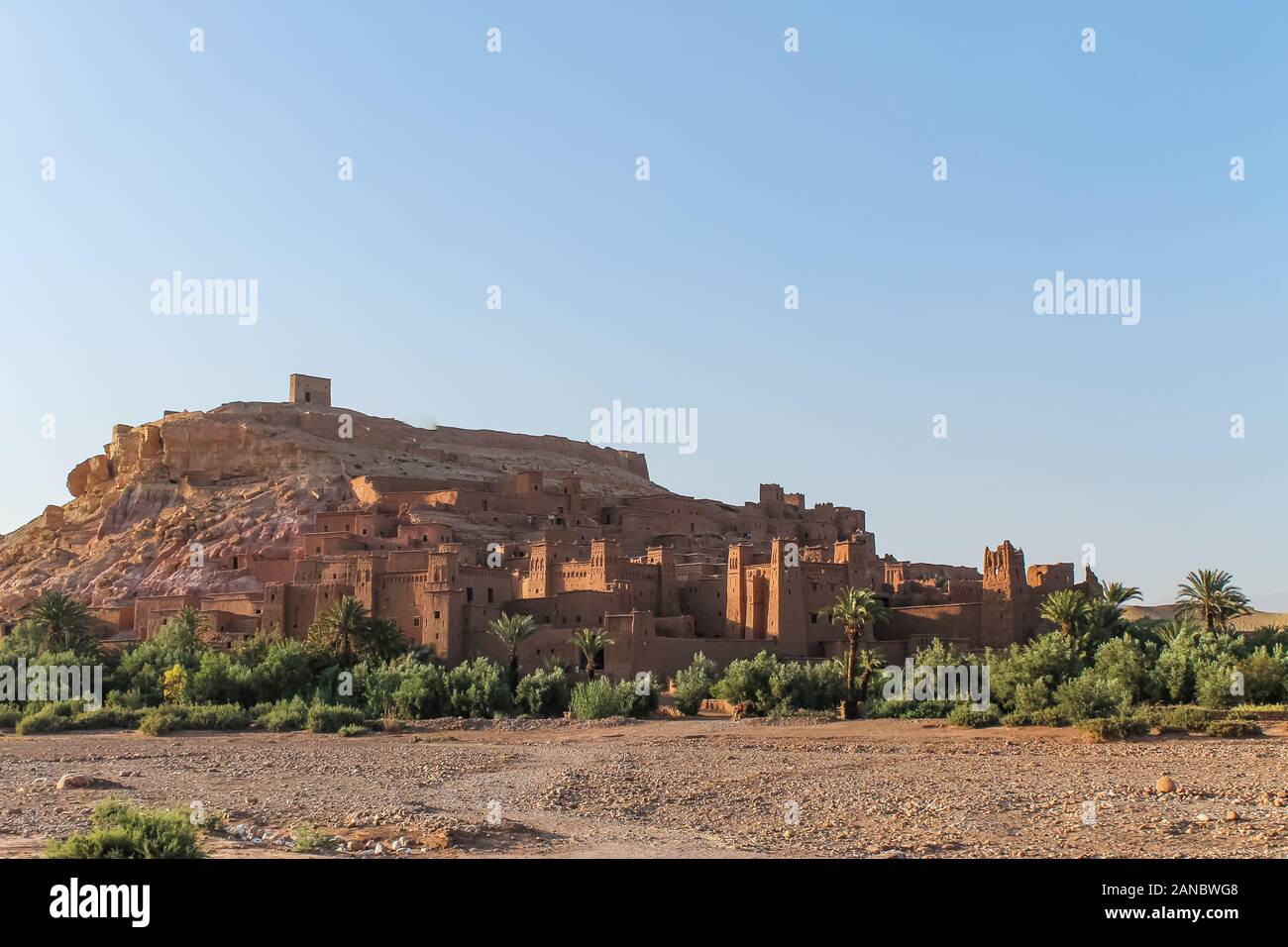 UNESCO-Welterbe Kasbah Ait Ben Haddou in der Nähe des Atlasgebirges, Erding, Ouarzazate Provinz, Souss-Massa-Draa region, Marokko, Afrika Stockfoto