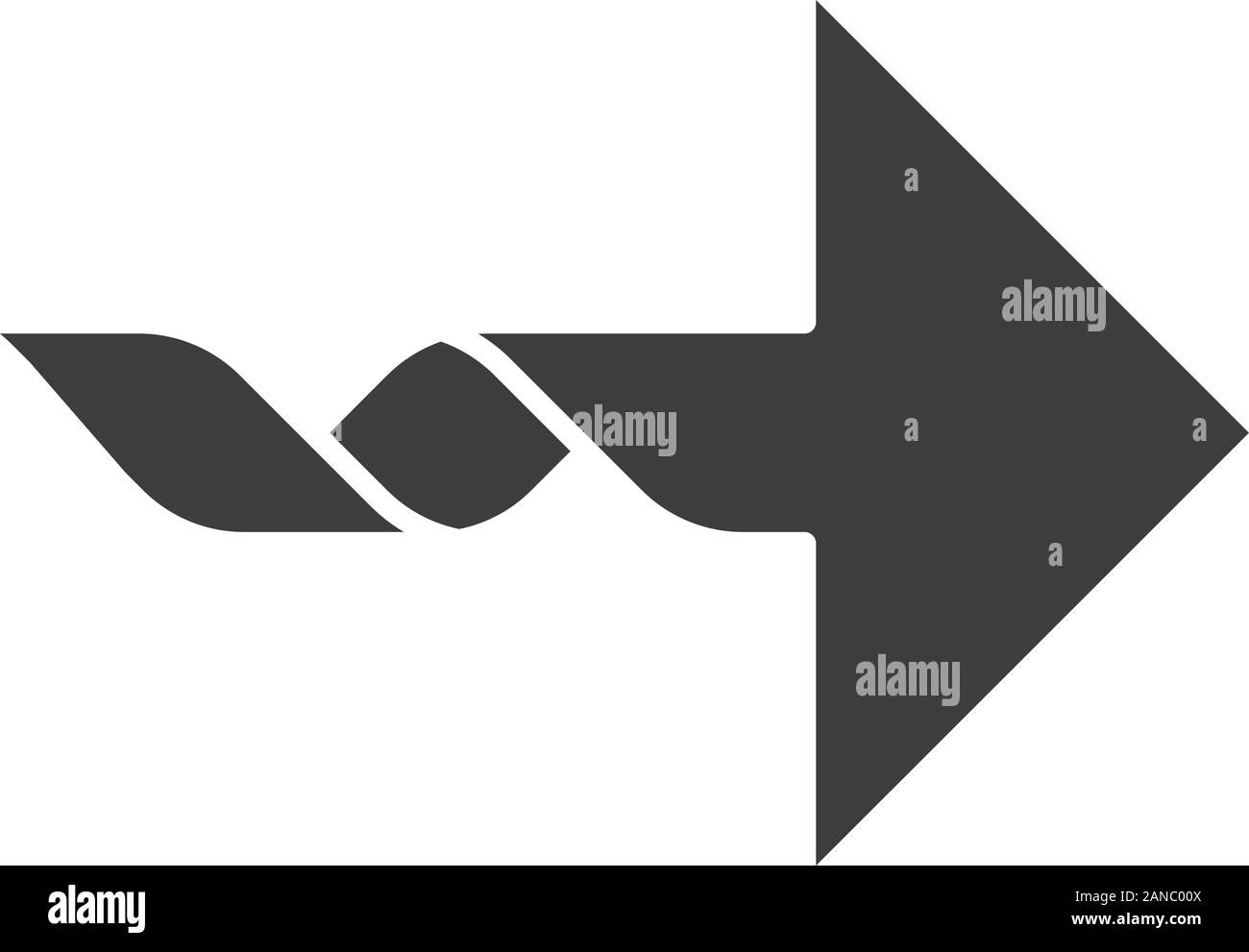 Rechts gebogenen Pfeil glyph Icon. Hinweisschild, forward Kurve. Motion Zeiger, Bezeichner. Navigation Pfeilspitze. Hinweis Cursor. Silhouette Symbol. Ne Stock Vektor