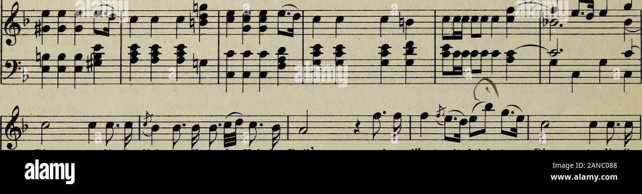 Die weiße Dame = La Dame Blanche: komische Oper. Edition Peters. Ach, wel-che Lust Sol-dat zu sein! Aeh, wel-che Lust Sol-dat zu leggiermente? g- ? Leggiermente-mm -^- m^js" ** Ich ppstaec %i jjiJjj ich UW g? ? ? ZazzazadE rggg^ 35 ftr frirr rHr r&ir V jp jfßirfrr sein! Der Mensch dient mit Ta-nfermMu - der dem Pelz-sten, demStaa-te al-lein, undver- lässt mit leic. Ich Blu--te sterben Ge-lieb-te, eilt in derHel - denReitin, undver- lässt mit leich- tem Blu--te sterben Ge- &==* Ich #* iz fpgp ^f rarTTC: ^p*=*rr r fJ lr r Jr irrr r Irr i-4? j i ft-r pppjfrpiJ, r rp fPi^ vJlF (nr JyJ | jpir^^ heb-te, eilt in der Hel-d Stockfoto