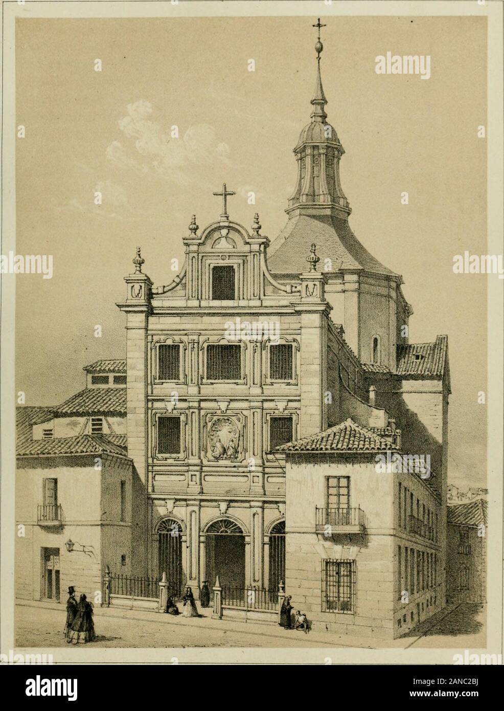 Historia de la Villa y Corte de Madrid. temar engrandísima confusión las Nuevas recibidas de Alemania: resolvióse en su consecuenciaacelerar la Partida de la expedición que el Infante Don Felipe debia conducir á Italia, Yel 22 de febrero de 1742 salió del Palacio del Buen Retiro, despidiéndose de Sus pa-dres, y Hasta acompañándole dos leguas de Madrid El Príncipe y sus Hermanos. Lle - vaba consigo de mayordomo Bürgermeister al Marqués de Santa Cruz, de Corpsal sumiller de Conde de Peralada, de Capitán de guardias al Duque de Santo Gemini y de primercaballerizo al Caballero de Rohan, además de algunos o Stockfoto