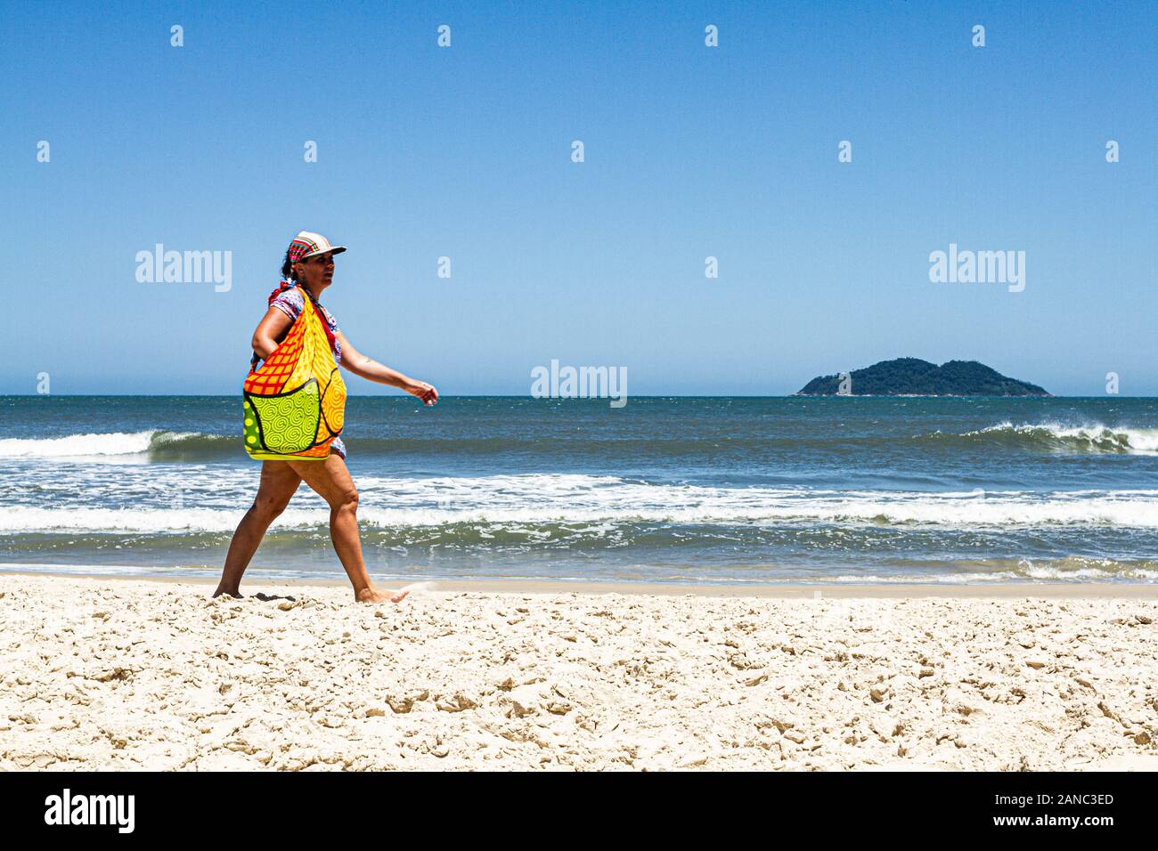 Hausierer Acores Beach. Florianopolis, Santa Catarina, Brasilien. Stockfoto