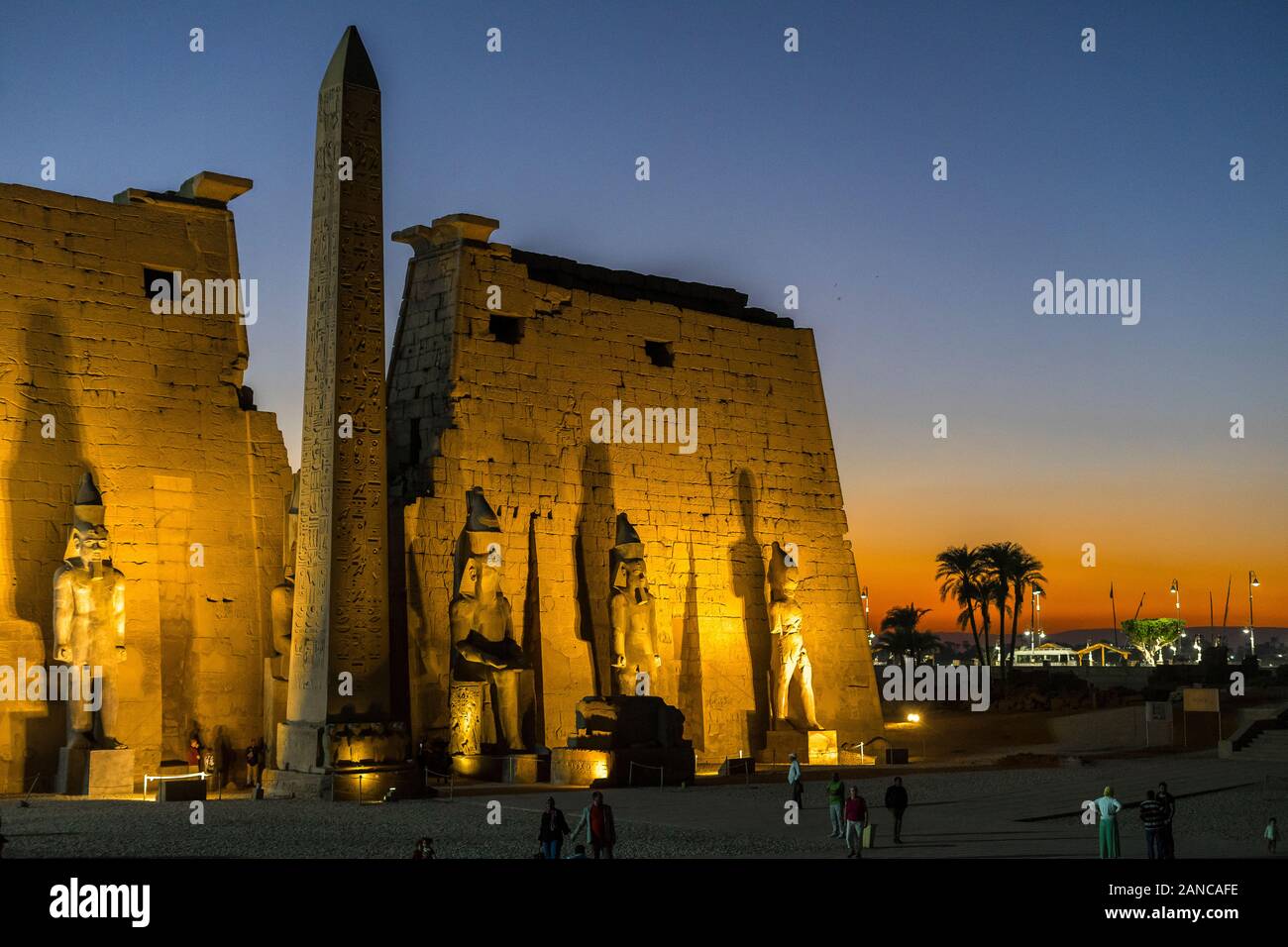 Luxor Tempel bei sunett Stockfoto