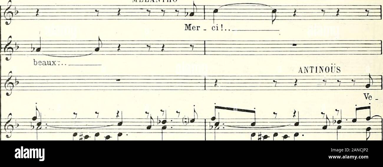 Abraham: Poème lyrique en trois Actes de René Fauchois. Îfcs. ein LEODES îi Melan. Tho, 1 1 1..k tes Yeux sind a-Stern p^^* iTi^*^j^^!, •? MELANTHO. J53 ïïûirr^3 bL ein. ^ §^* -7^T Cj^ É 1 T | F I&gt; Jr-3 Je P^P ein. 3 vec Nous, o S; -; •;. j. îi 1. rni?; bel. Les ser. Van. tes; j&gt;m Sempre p4M gÉÉ 7 7 ff 7 7 -7 7 - £ JE-Y Y^ êé&gt; = F E 3 9 7 7 7 - hfcr ± T î? -4 & Jzj £*" L ci* De vo . lup.tes sa. van-tes Et U5 de ^j^t^ jr^H^=^* r^* ft •? Ich "e 7 7 m in Vji-A. ifes 89 i y E É = É PPP-dou. - Ces Chansons. vos Sens se Gri. se ront!. Ich Ha; tf:: JjL-4m Ich -7-71-7, LjS ich SE Stockfoto