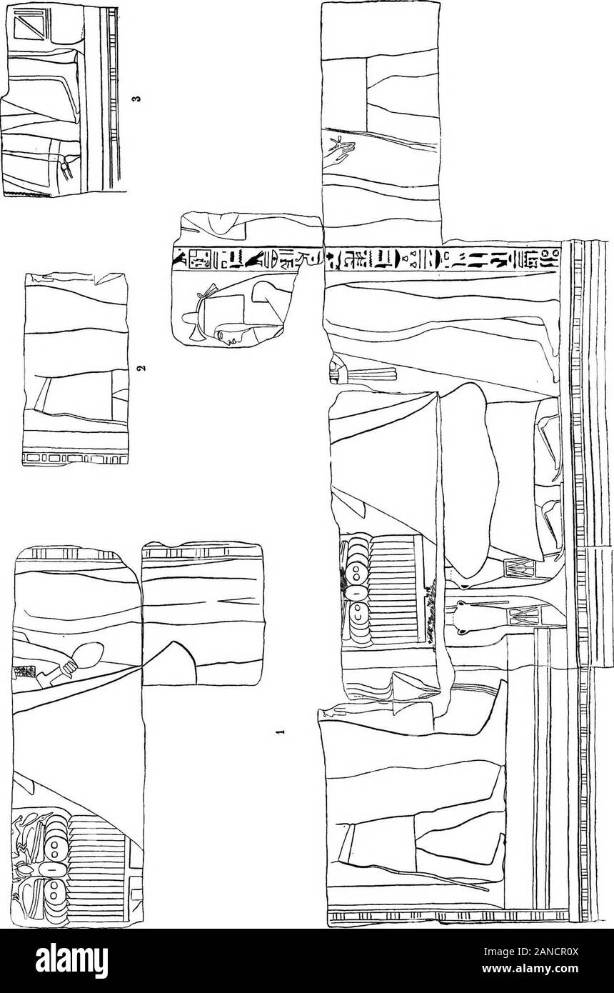 Ausgrabungen von Sakkara (1908-9, 1909-10): Das Kloster von Apa Jeremias. §&Gt;&lt; u X!. Mil im III! III! "L) l^ IIU. Null 111! Kranke X d&lt;aa&lt; O uH Stockfoto