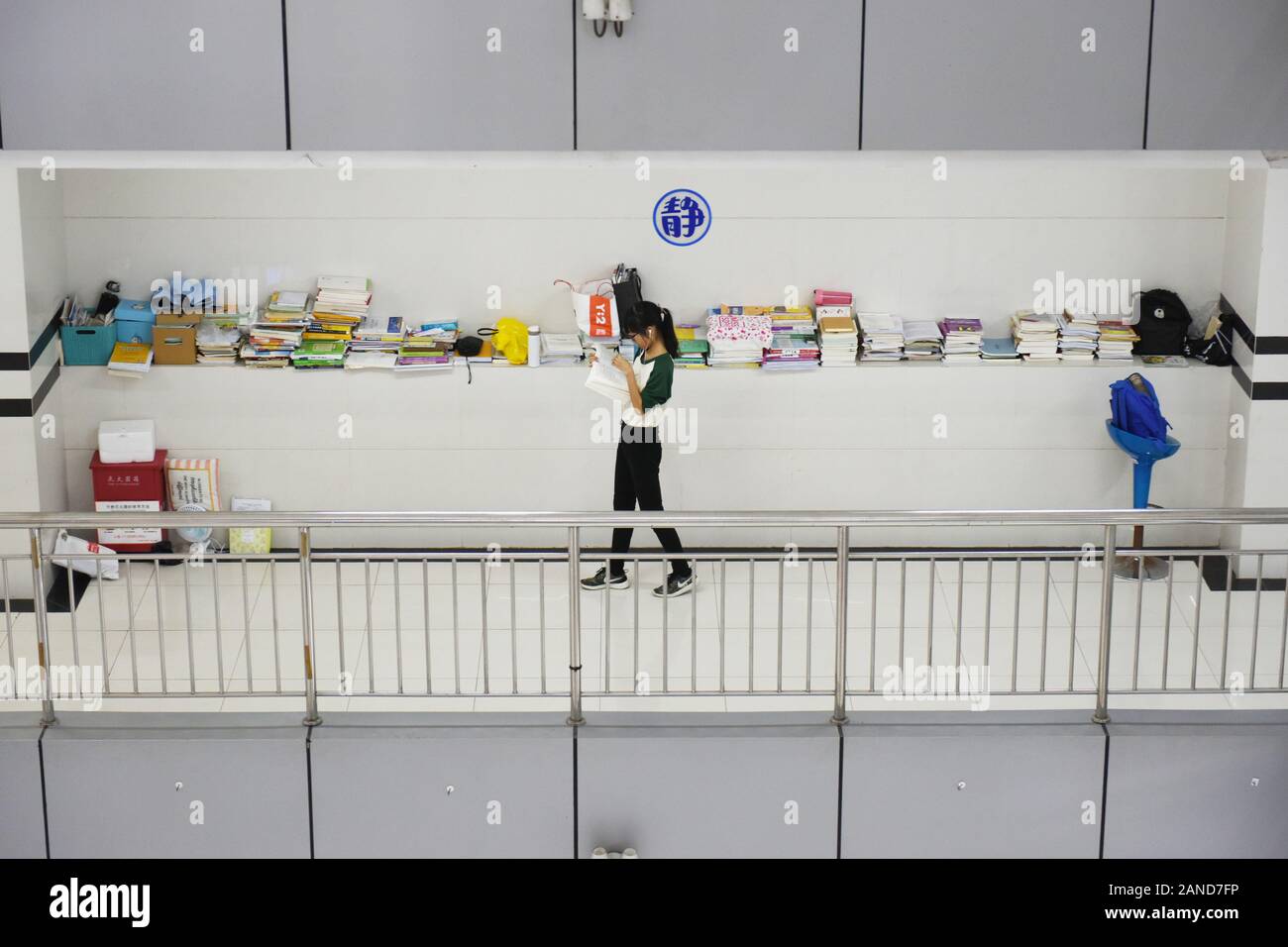 Bewerber Studium an der Bibliothek von Shenyang Agricultural University für die kommende Chinas postgraduale Admission Test, auch als Nationale Postg bekannt Stockfoto