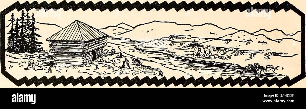 Frémont und '49: die Geschichte einer bemerkenswerten Karriere und seiner Beziehung zu der Erforschung und Entwicklung unserer westlichen Gebiet, vor allem in Kalifornien. Kapitel IV DER SOUTH PASS UND FR^MONTs PEAK Treffen Jim Bridger - unerwünschte Nachrichten - bissonette der Dolmetscher - AFeast des Hundes - Struktur von Fort Laramie - eine Warnung ignoriert - Dürre, Heuschrecken und Angst - Ausbessern ein Barometer - Snow-Capped Berge und South Pass - Das zweite Hindernis überwunden und der höchste Gipfel erreicht. Während Fremont aufsteigend hatte den SouthPlatte, über die gleiche Strecke große Lange followedin 1820, seine anderen Partei, Accor Stockfoto