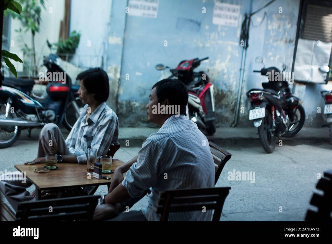 Wahre Südvietnamesischen Menschen im Leben Stockfoto