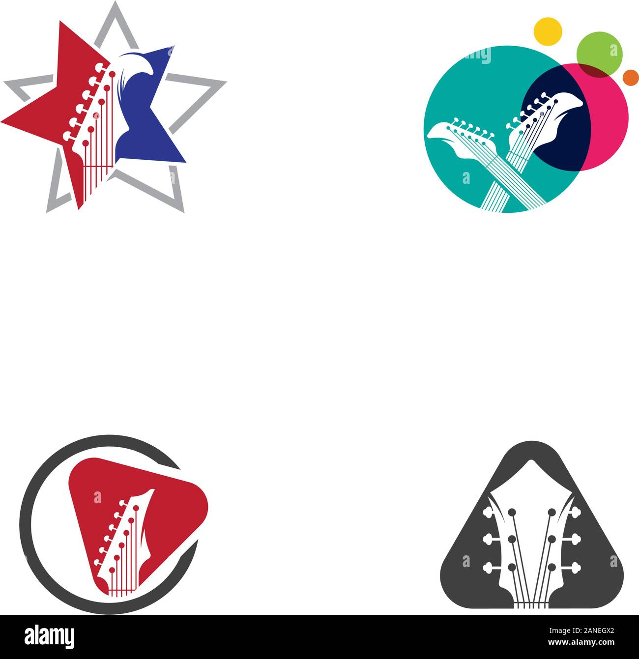 Gitarre Vektor icon Abbildung Design Template Stock Vektor