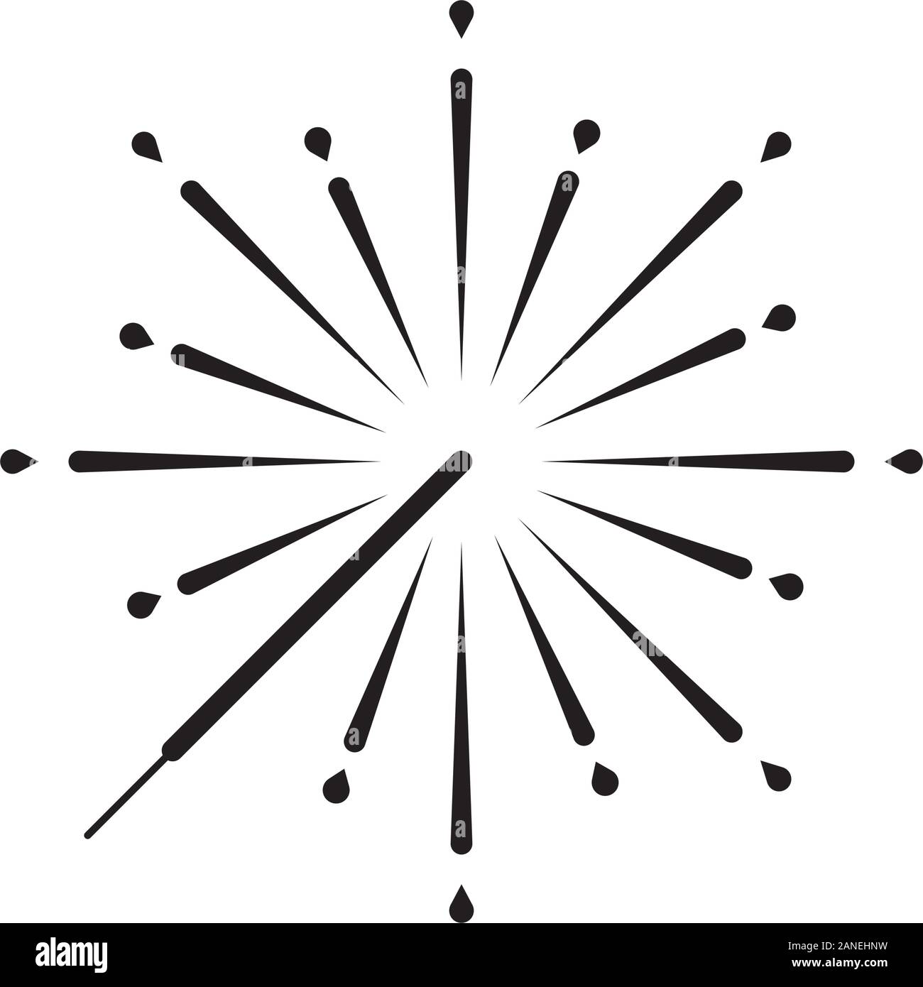 Feuerwerk Vektor icon Abbildung Design Template Stock Vektor