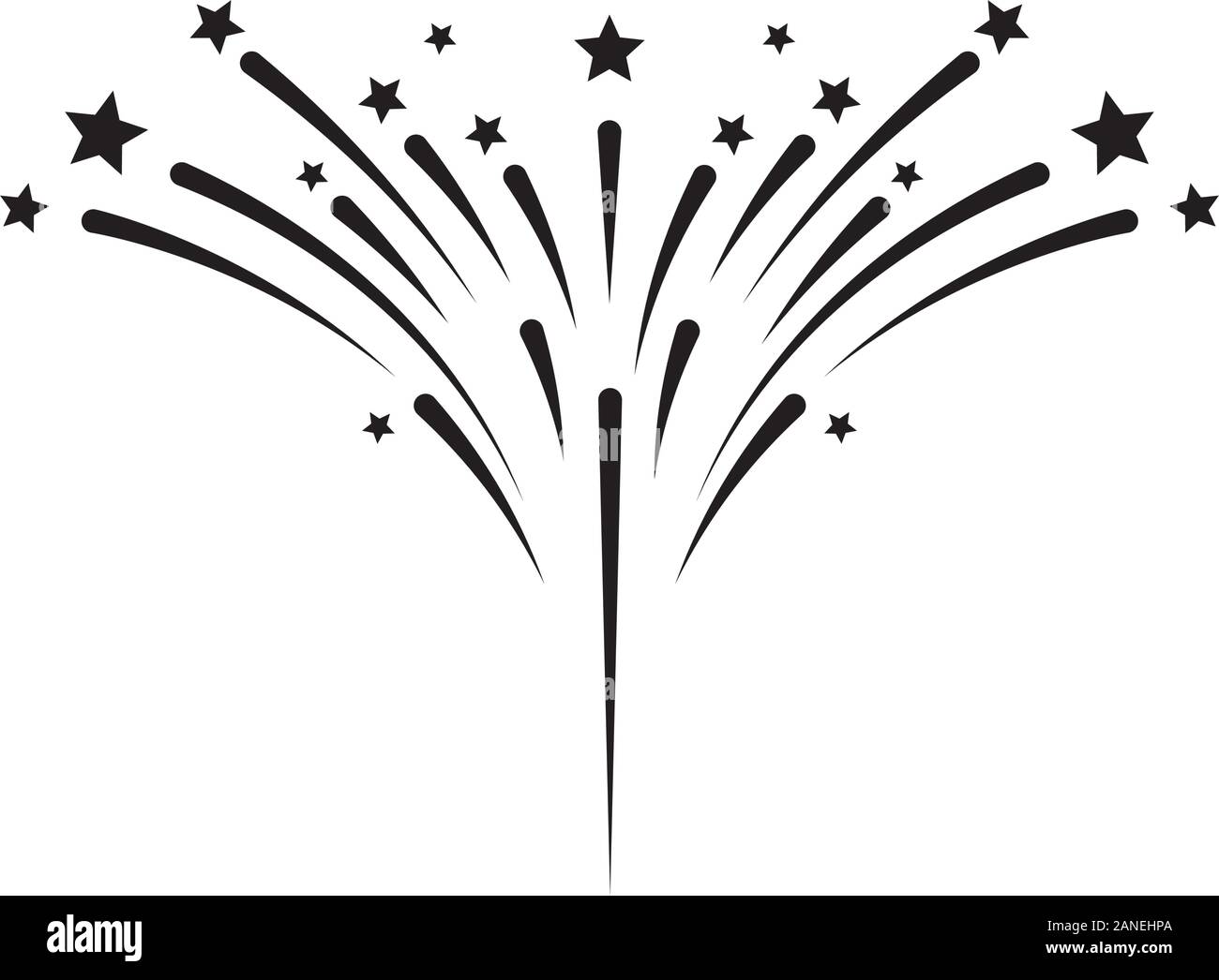 Feuerwerk Vektor icon Abbildung Design Template Stock Vektor