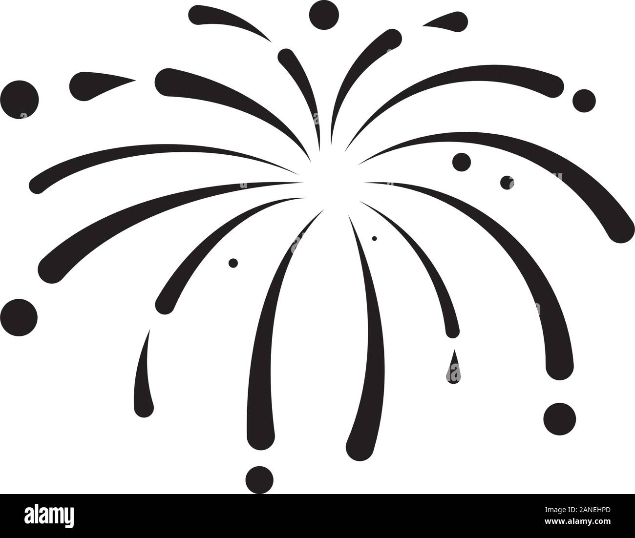 Feuerwerk Vektor icon Abbildung Design Template Stock Vektor
