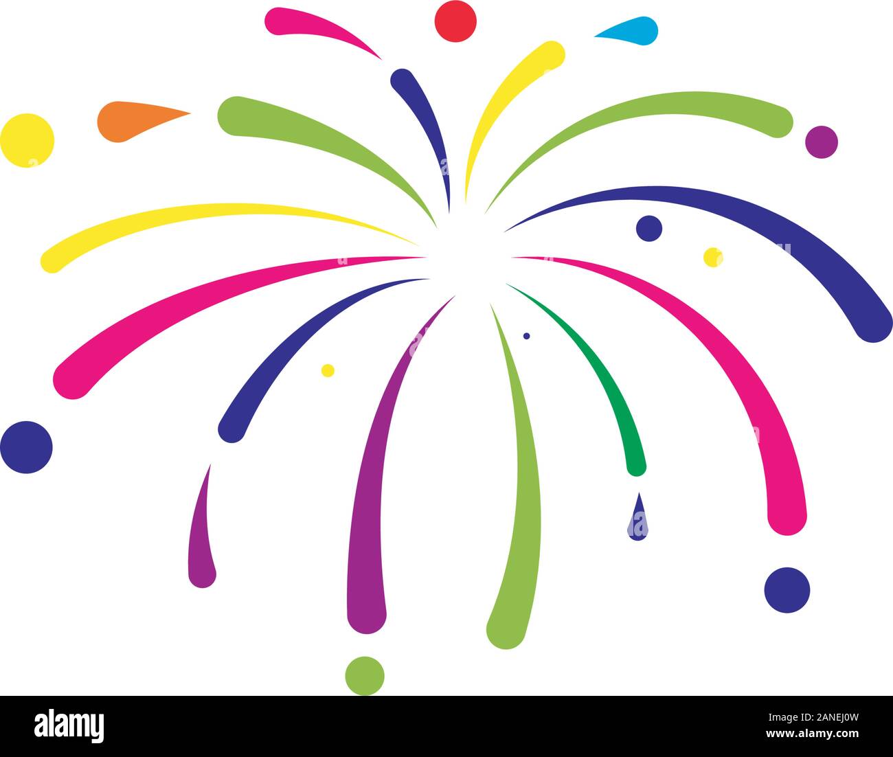 Feuerwerk Vektor icon Abbildung Design Template Stock Vektor