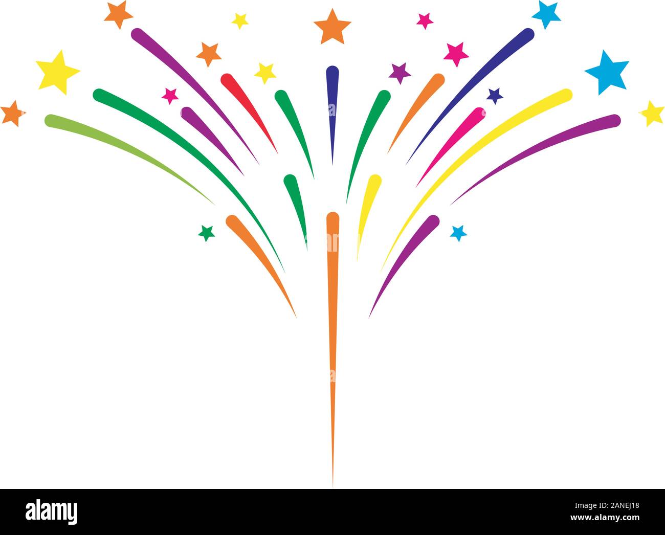 Feuerwerk Vektor icon Abbildung Design Template Stock Vektor