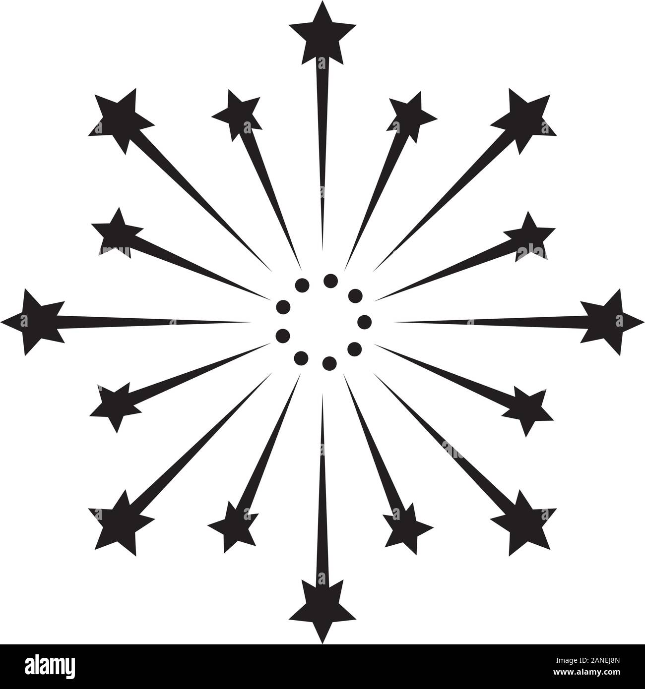 Feuerwerk Vektor icon Abbildung Design Template Stock Vektor