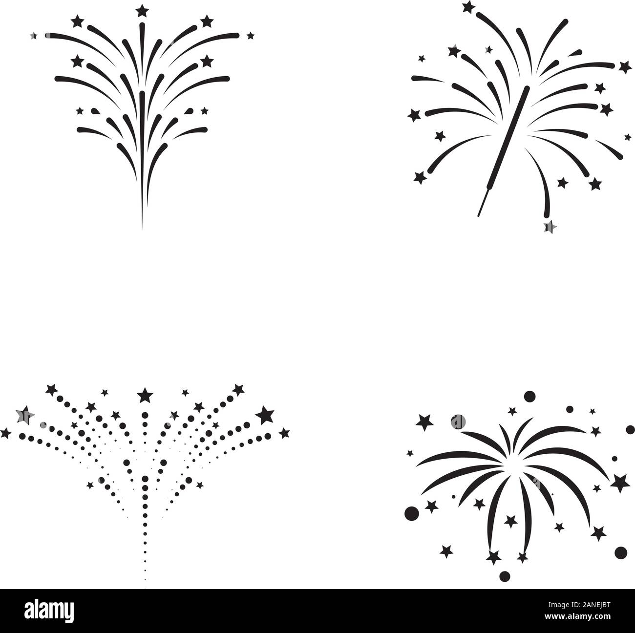 Feuerwerk Vektor icon Abbildung Design Template Stock Vektor