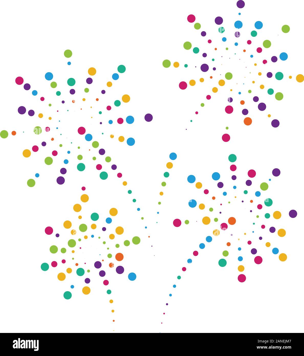 Feuerwerk Vektor icon Abbildung Design Template Stock Vektor