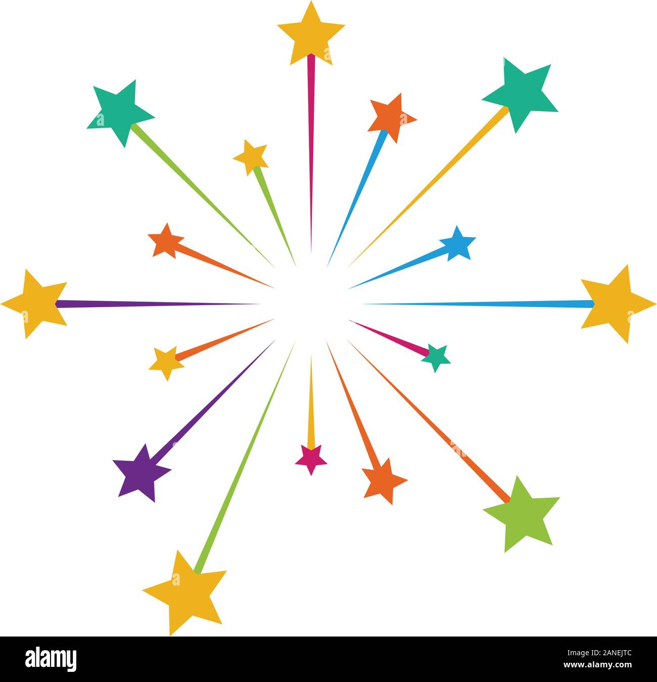 Feuerwerk Vektor icon Abbildung Design Template Stock Vektor