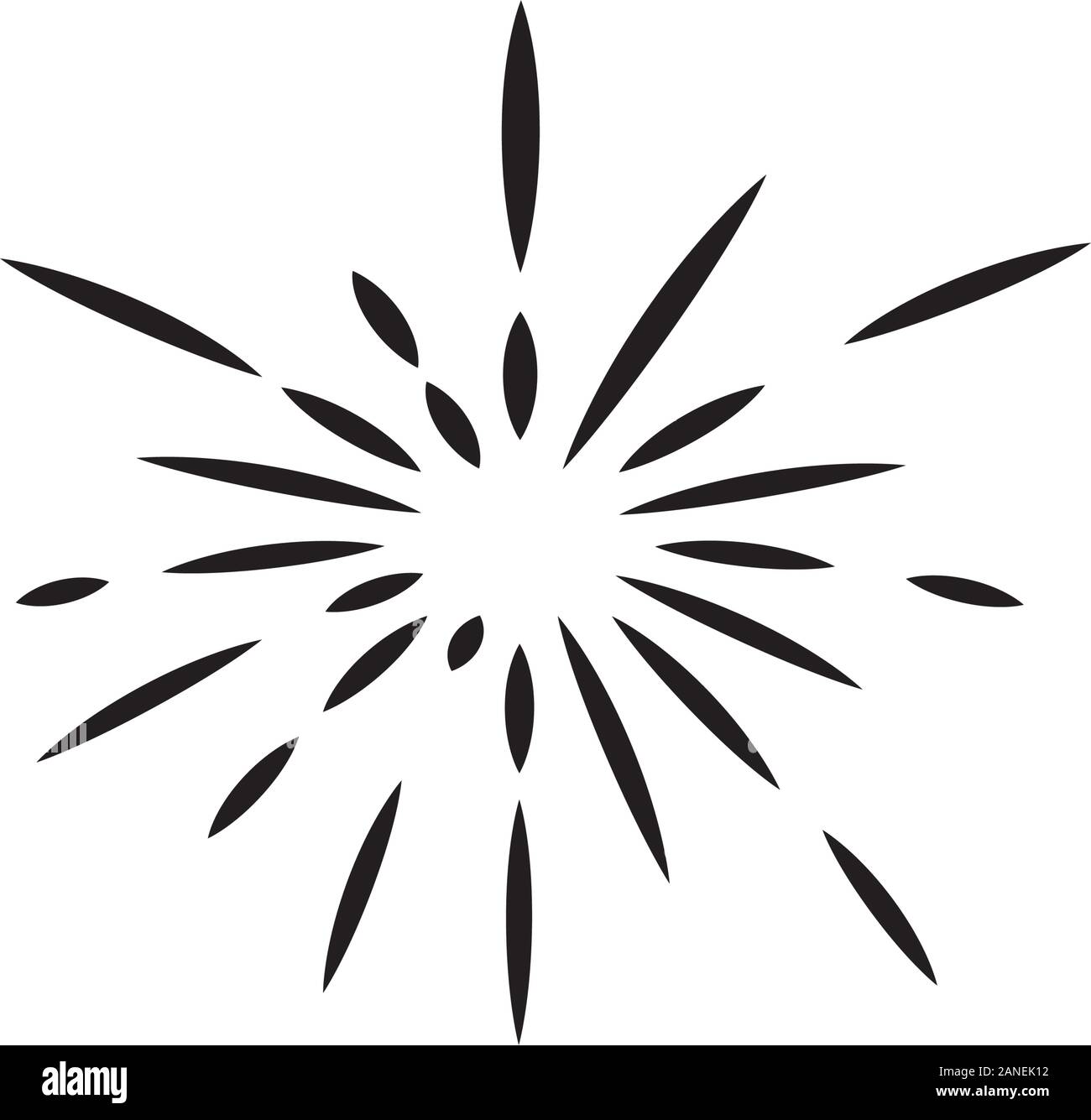 Feuerwerk Vektor icon Abbildung Design Template Stock Vektor