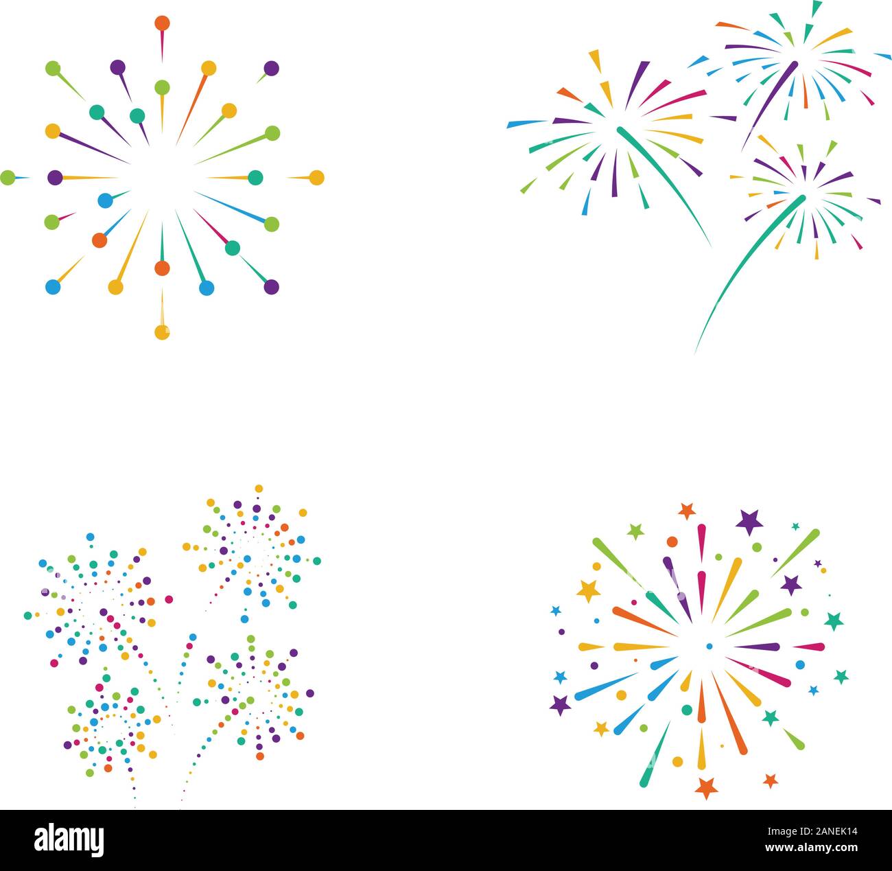 Feuerwerk Vektor icon Abbildung Design Template Stock Vektor