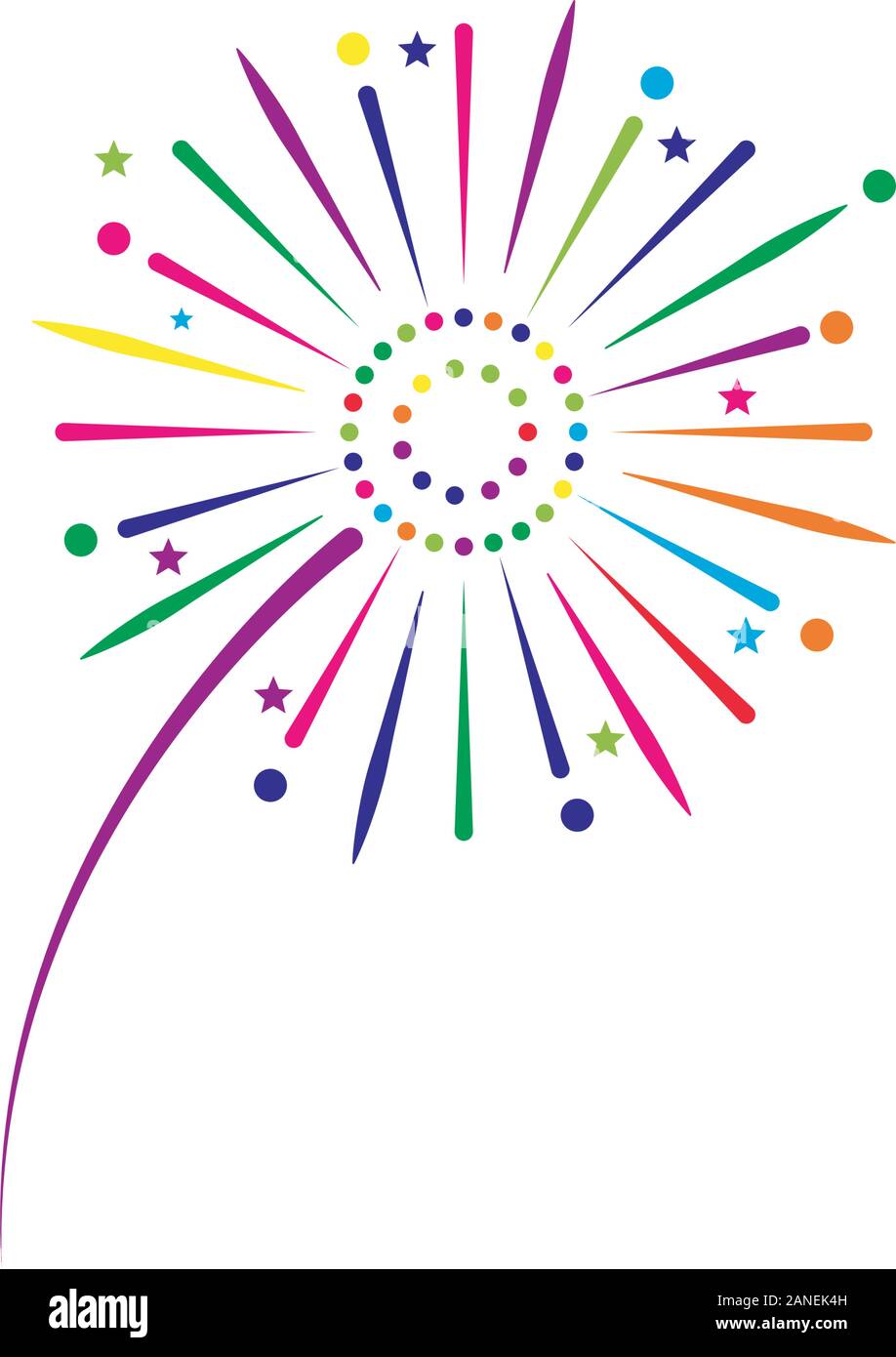 Feuerwerk Vektor icon Abbildung Design Template Stock Vektor