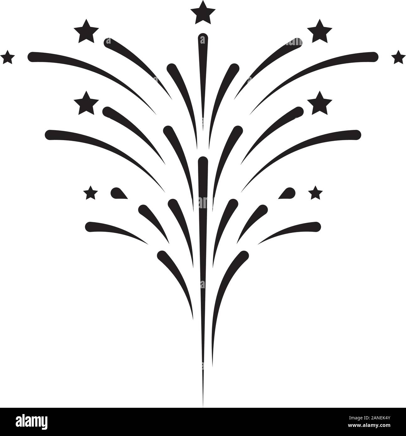 Feuerwerk Vektor icon Abbildung Design Template Stock Vektor