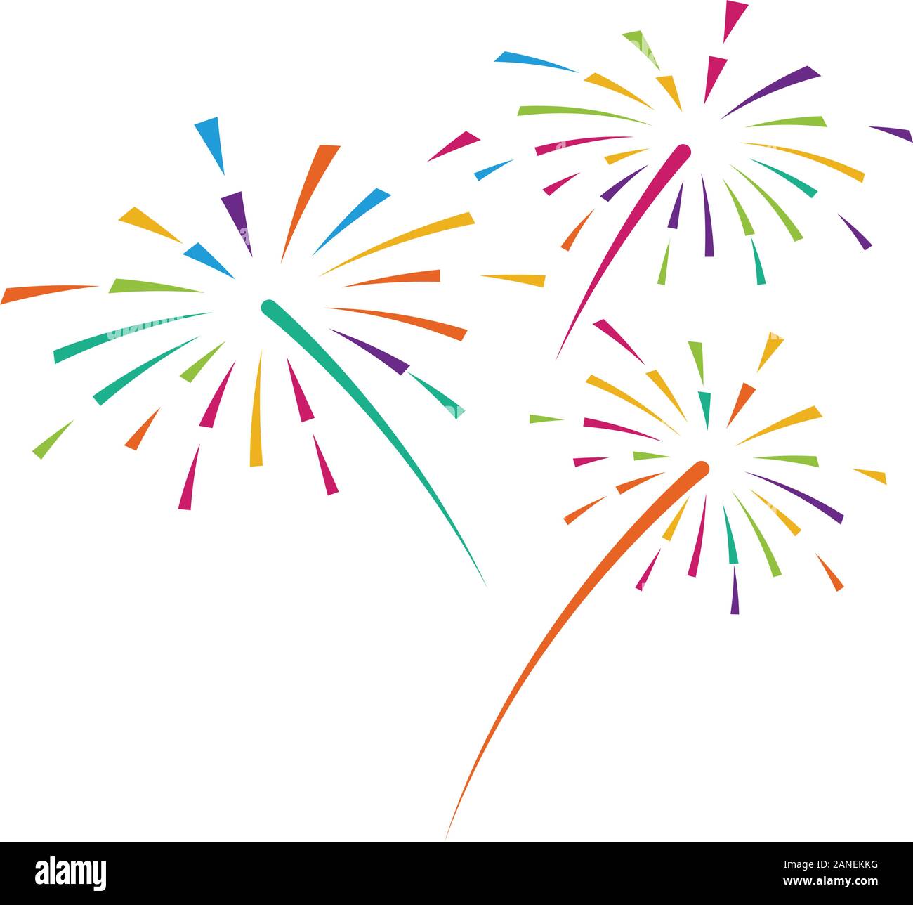 Feuerwerk Vektor icon Abbildung Design Template Stock Vektor