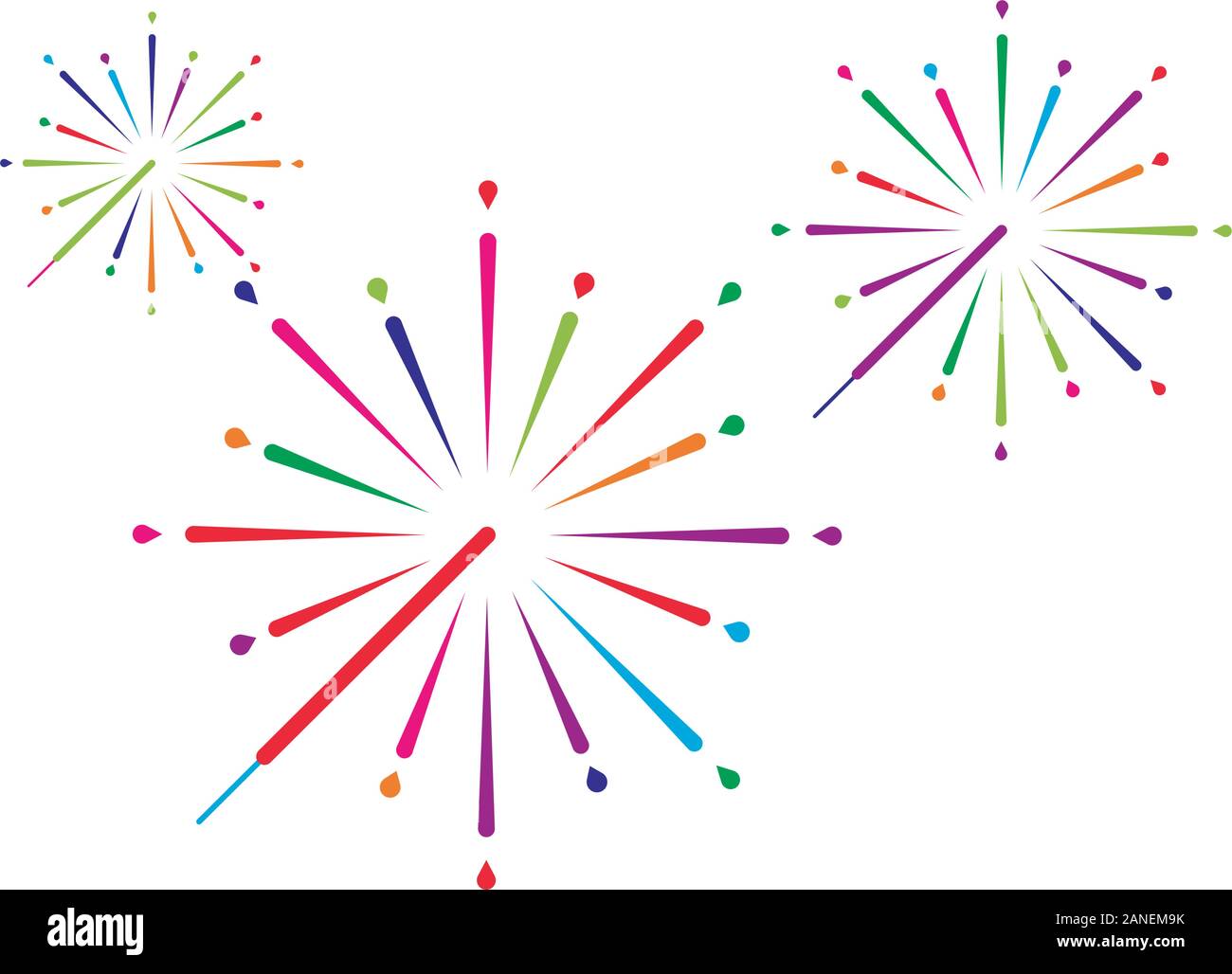 Feuerwerk Vektor icon Abbildung Design Template Stock Vektor