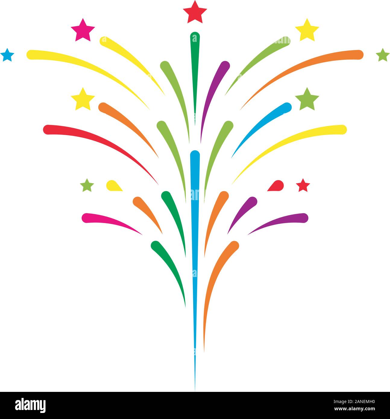 Feuerwerk Vektor icon Abbildung Design Template Stock Vektor